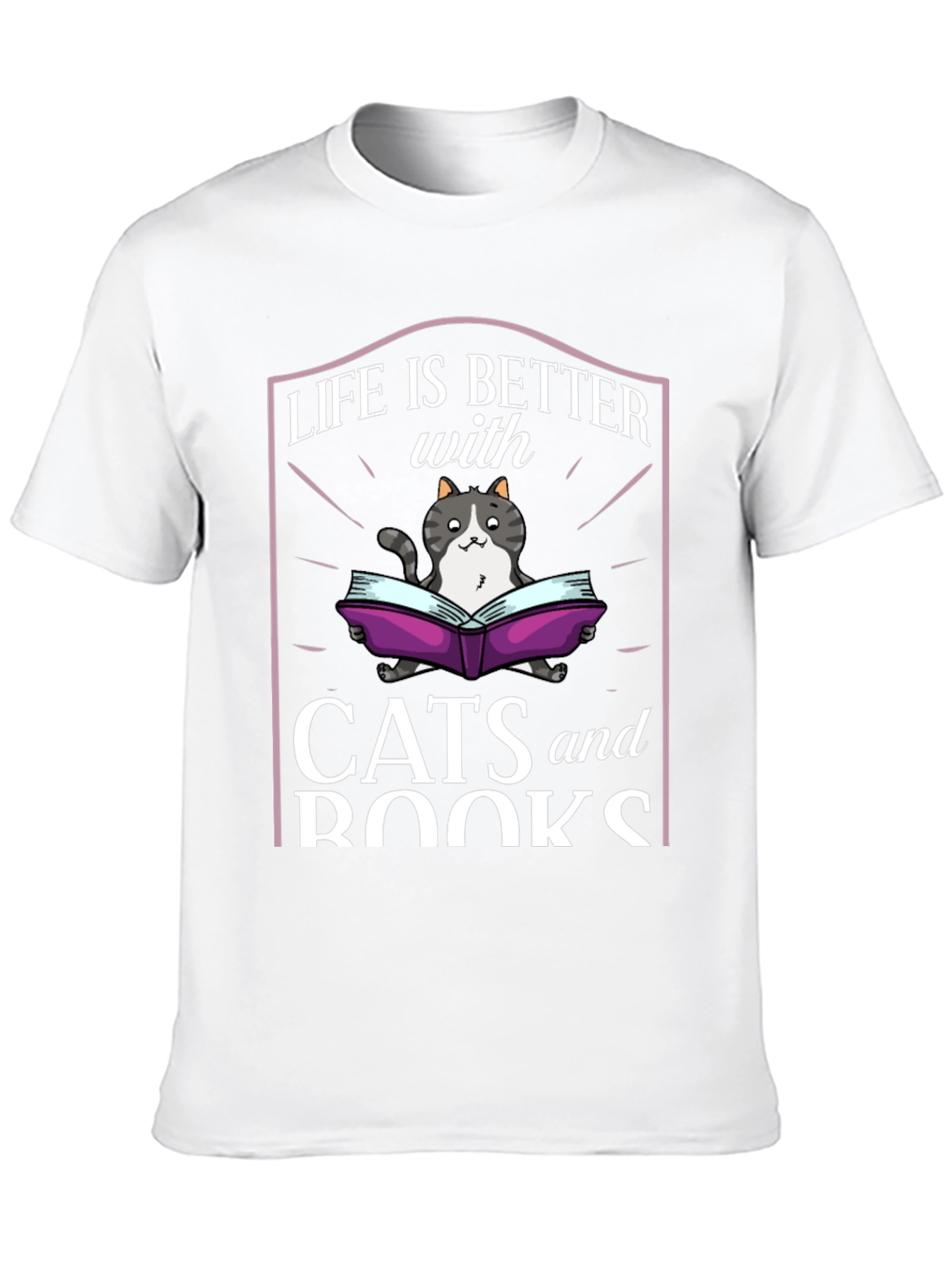 Black Life is Better with Cats and Books T-Shirt view 10