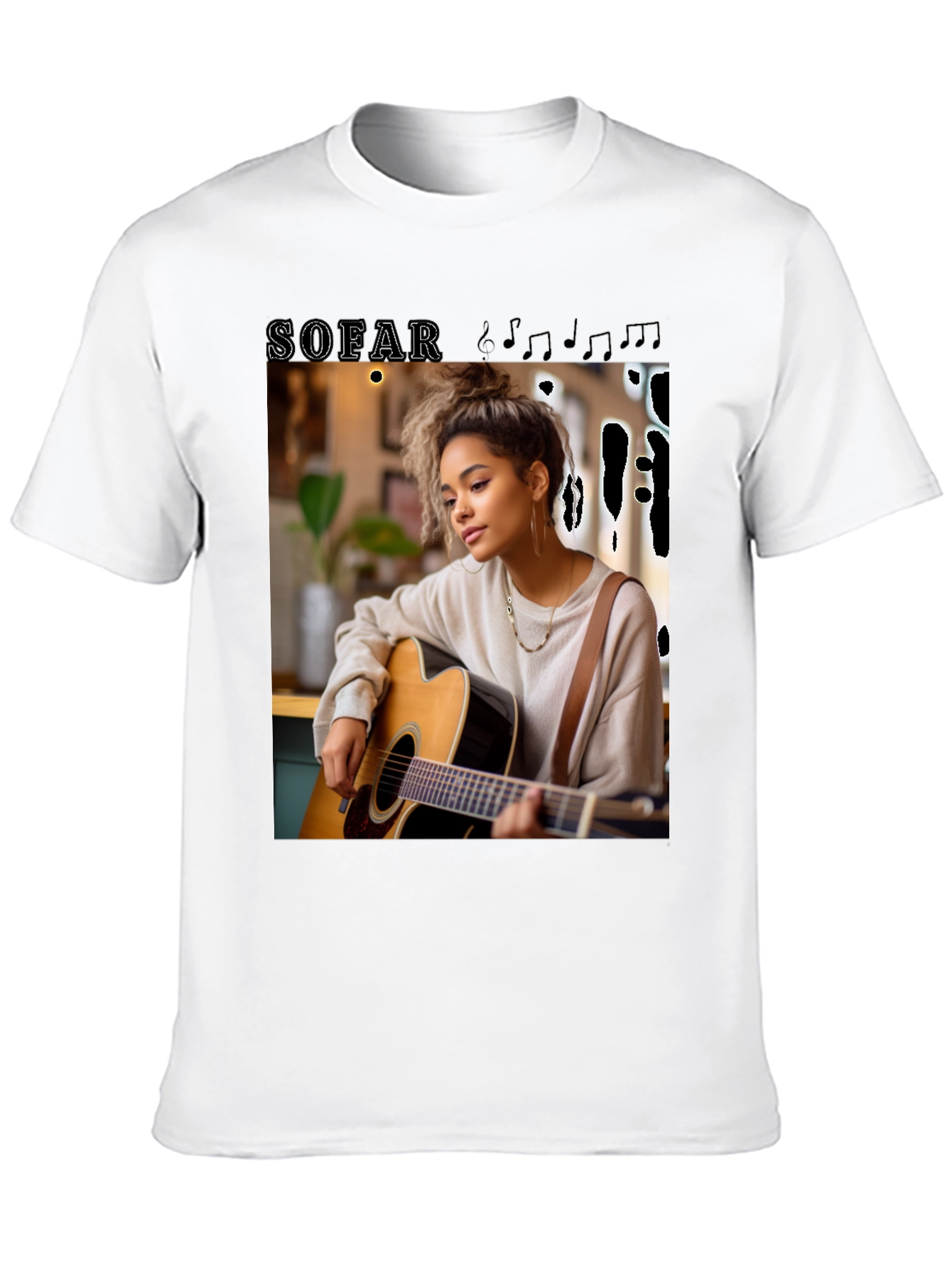 Black SOFAR Graphic Tee - Musician Design view 10
