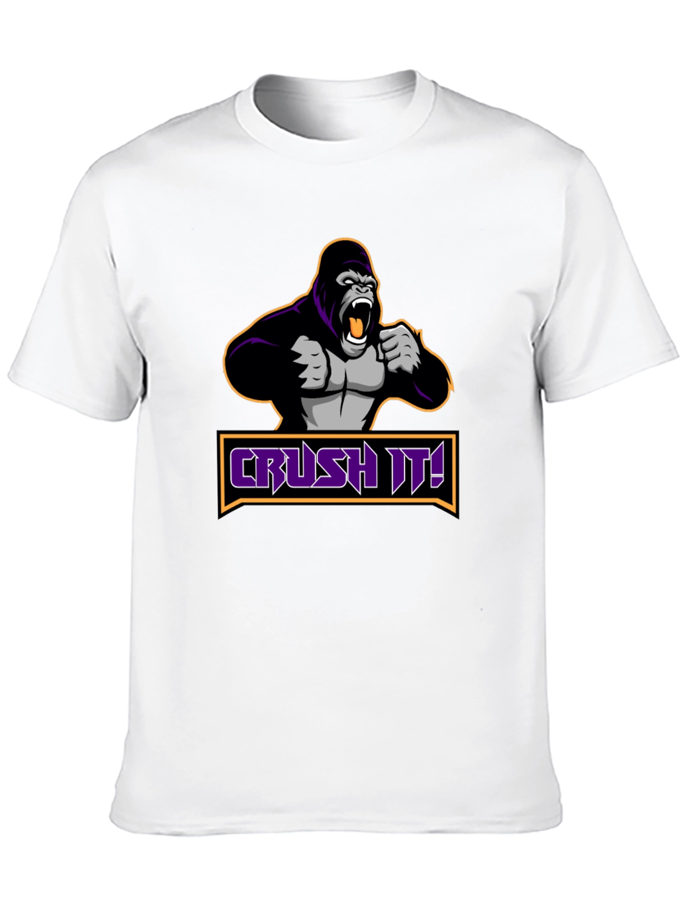 Black Crush It Gorilla Graphic Black T-Shirt view 10