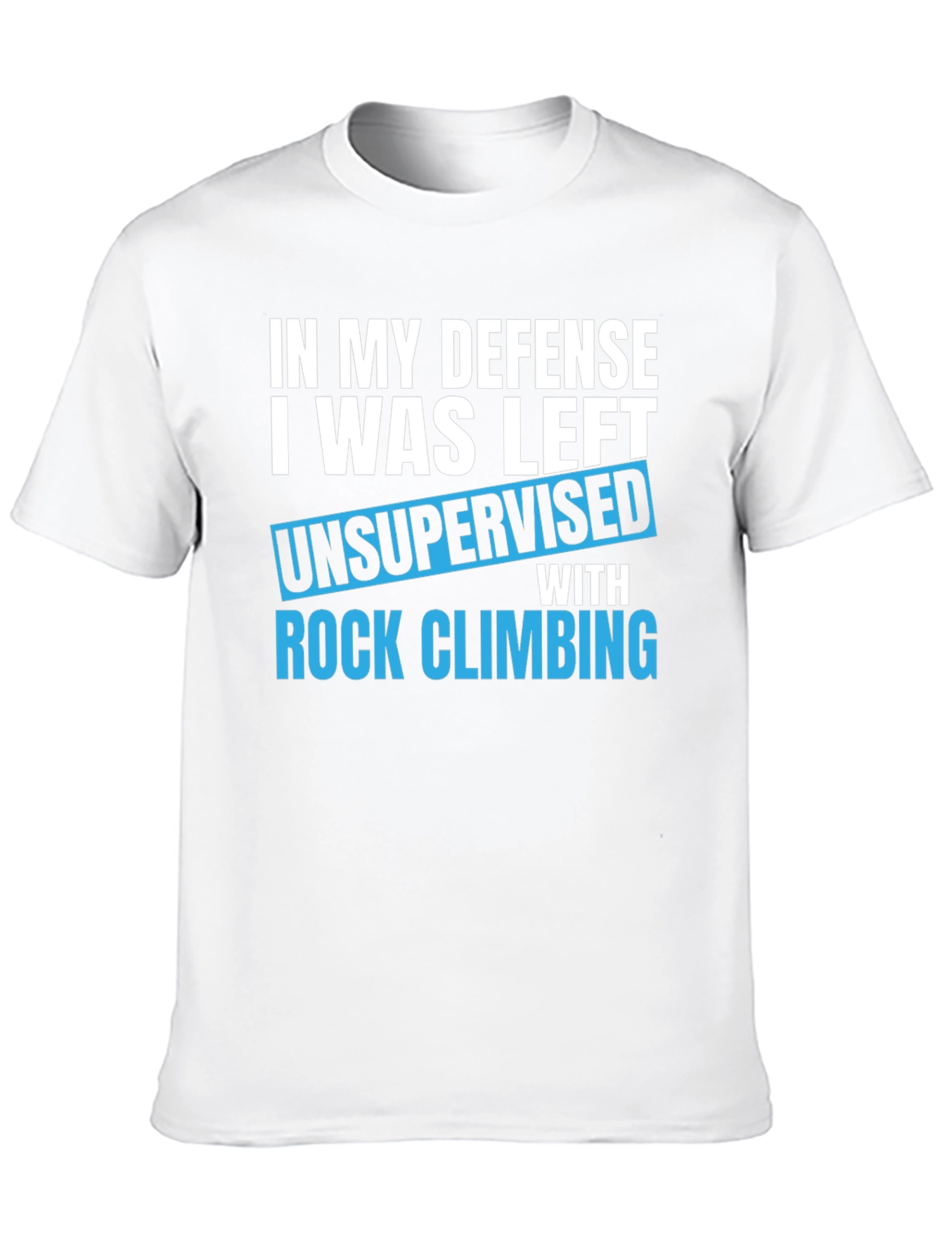 Black Funny Rock Climbing T-Shirt - Unsupervised Defense view 10