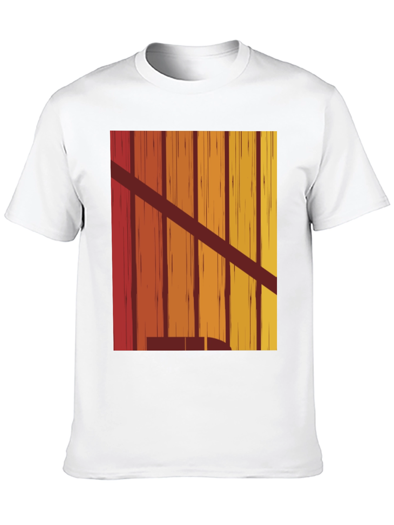 Black Retro Vertical Stripe Graphic Tee view 10