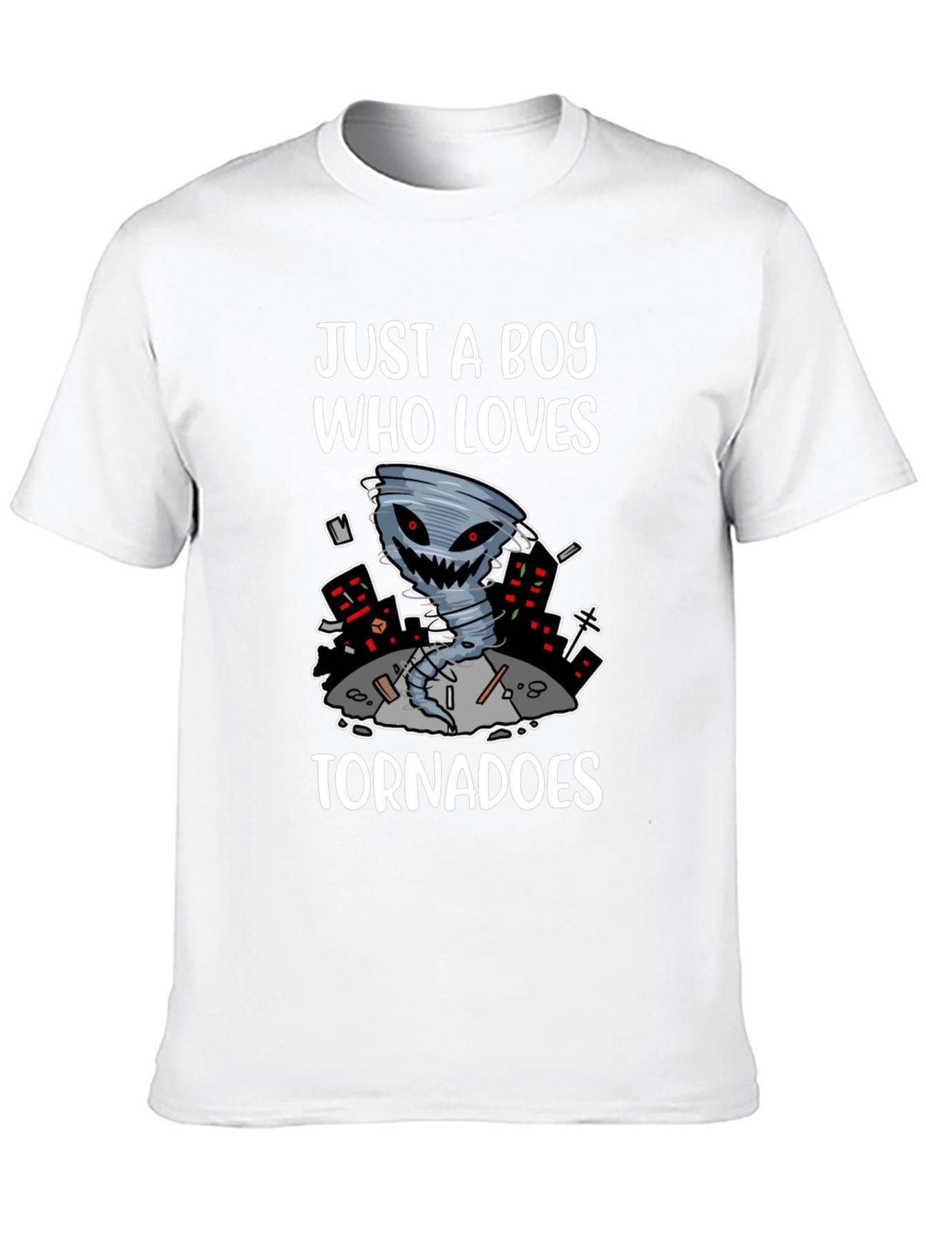 Black Just A Boy Who Loves Tornadoes Graphic Tee view 10