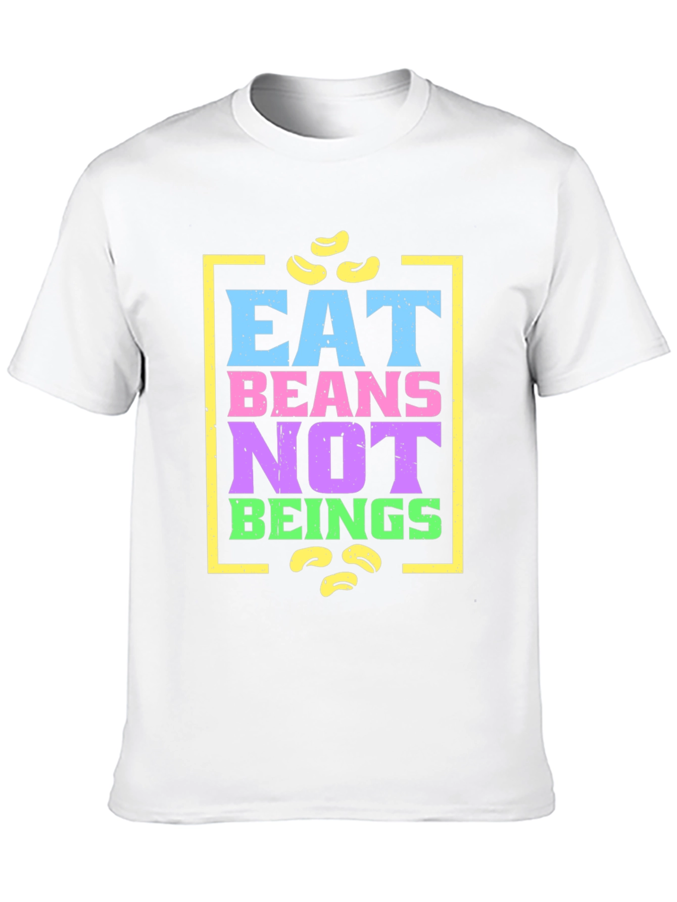 Black Eat Beans Not Beings Graphic T-Shirt view 10