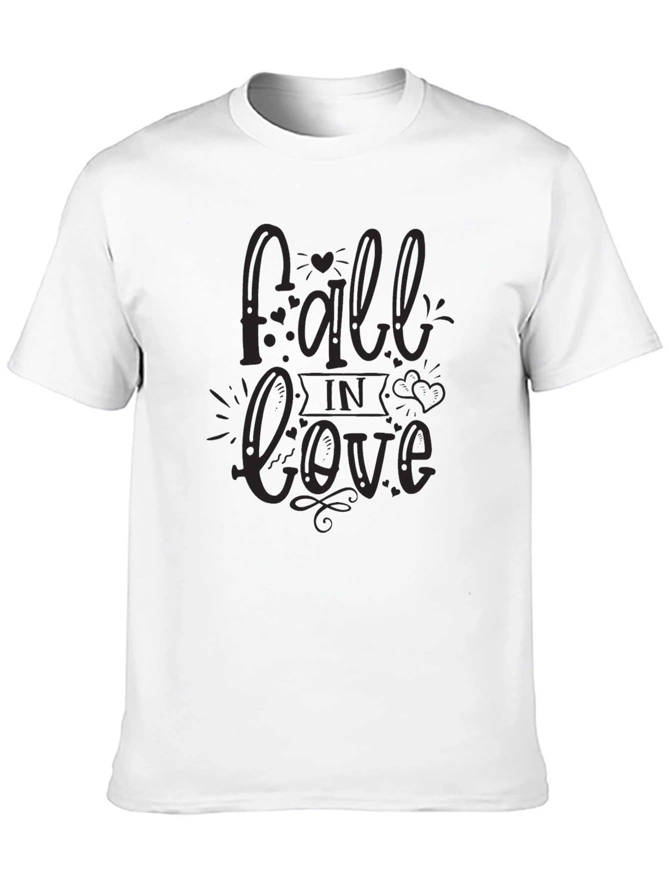 Black Fall In Love Graphic Tee - Black view 10