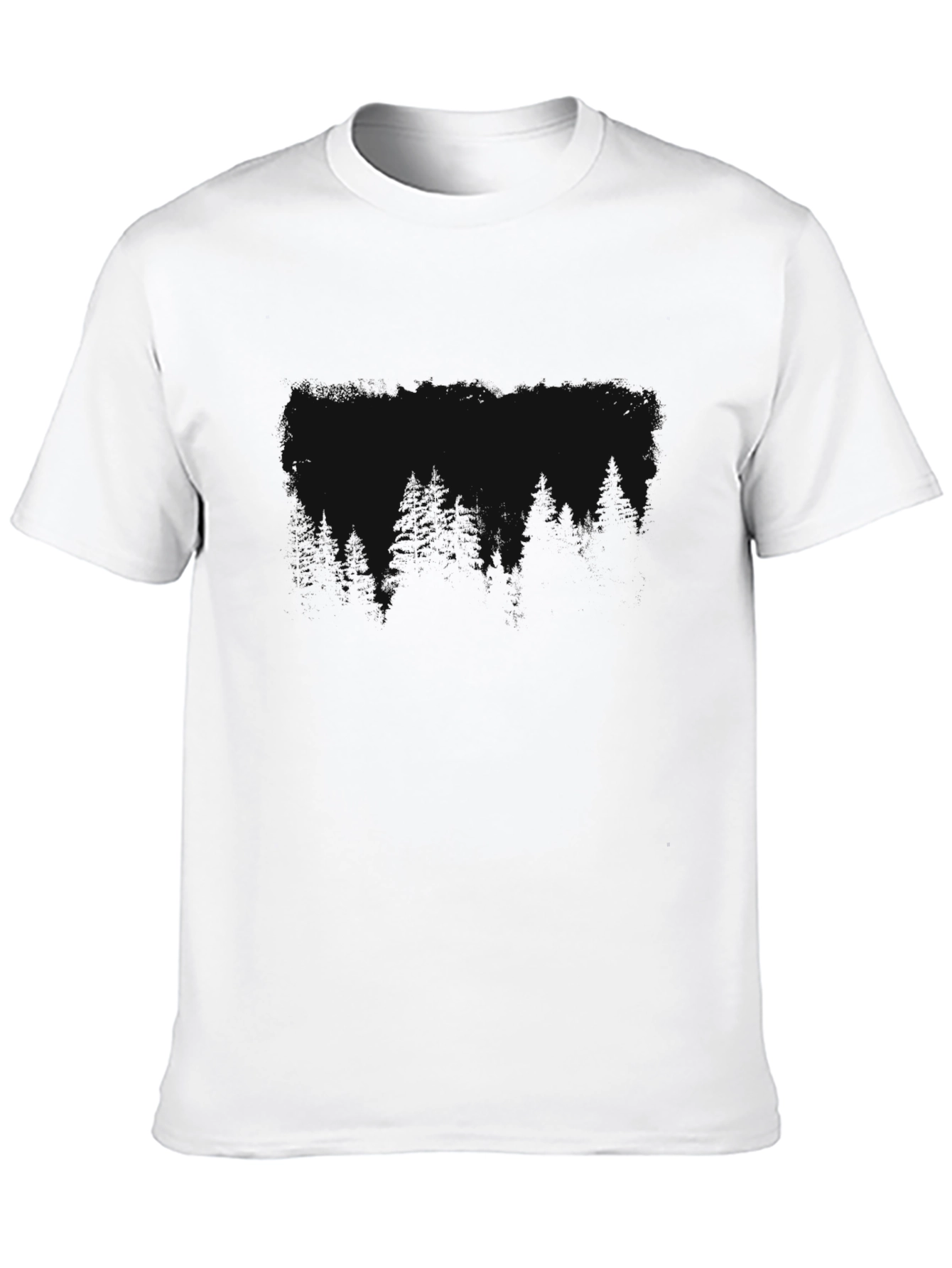 Black Men's Solid Black Crew Neck T-Shirt view 10