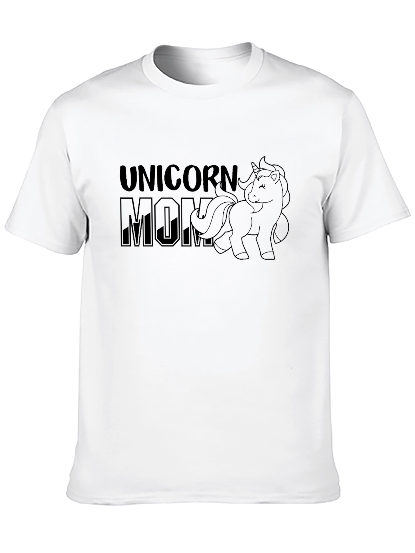 Black Unicorn Mom Black T-Shirt view 10