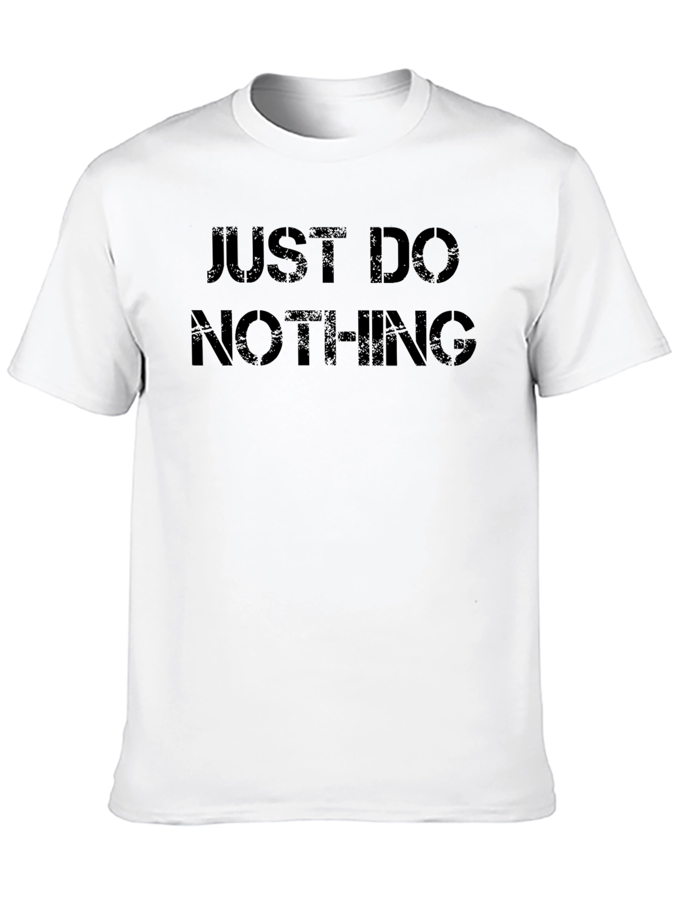 Black Just Do Nothing Graphic Tee - Relaxed Fit Black T-Shirt view 10