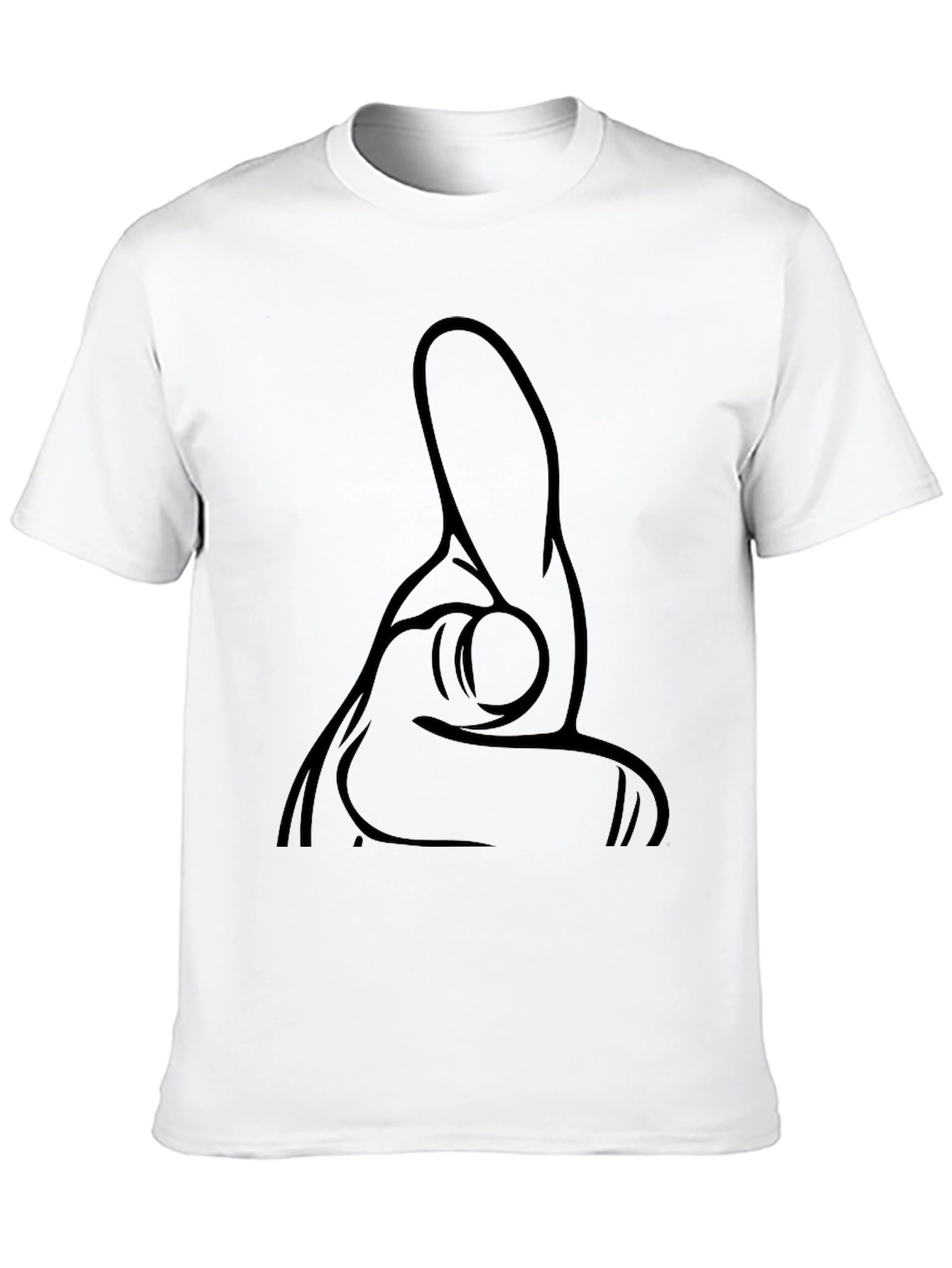 Black Pointing Finger Graphic Black T-Shirt view 10