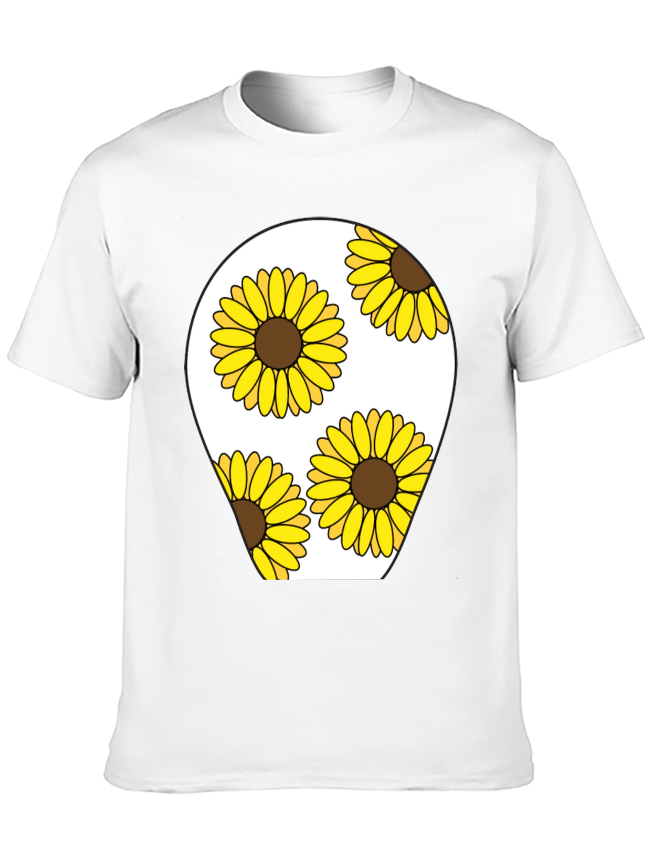 Black Sunflower Graphic Print Black T-Shirt view 10