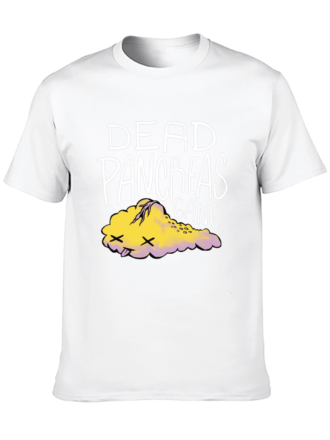 Black Dead Pancreas Gang T-Shirt - Black Graphic Tee view 10