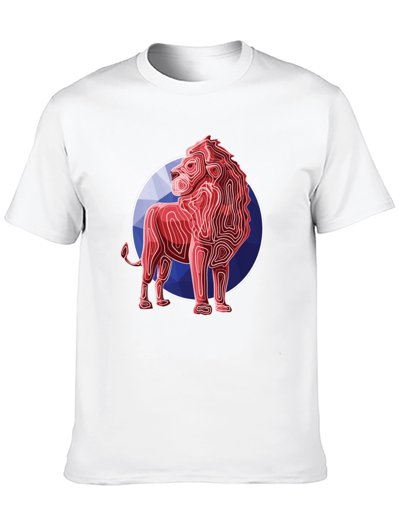 Black Geometric Lion Graphic Tee - Modern Style view 10