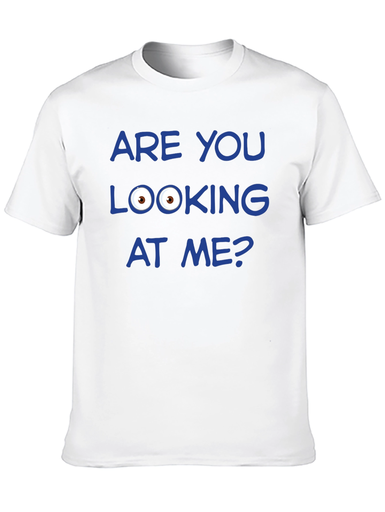 Black Funny Graphic T-Shirt - Are You Looking at Me? view 10