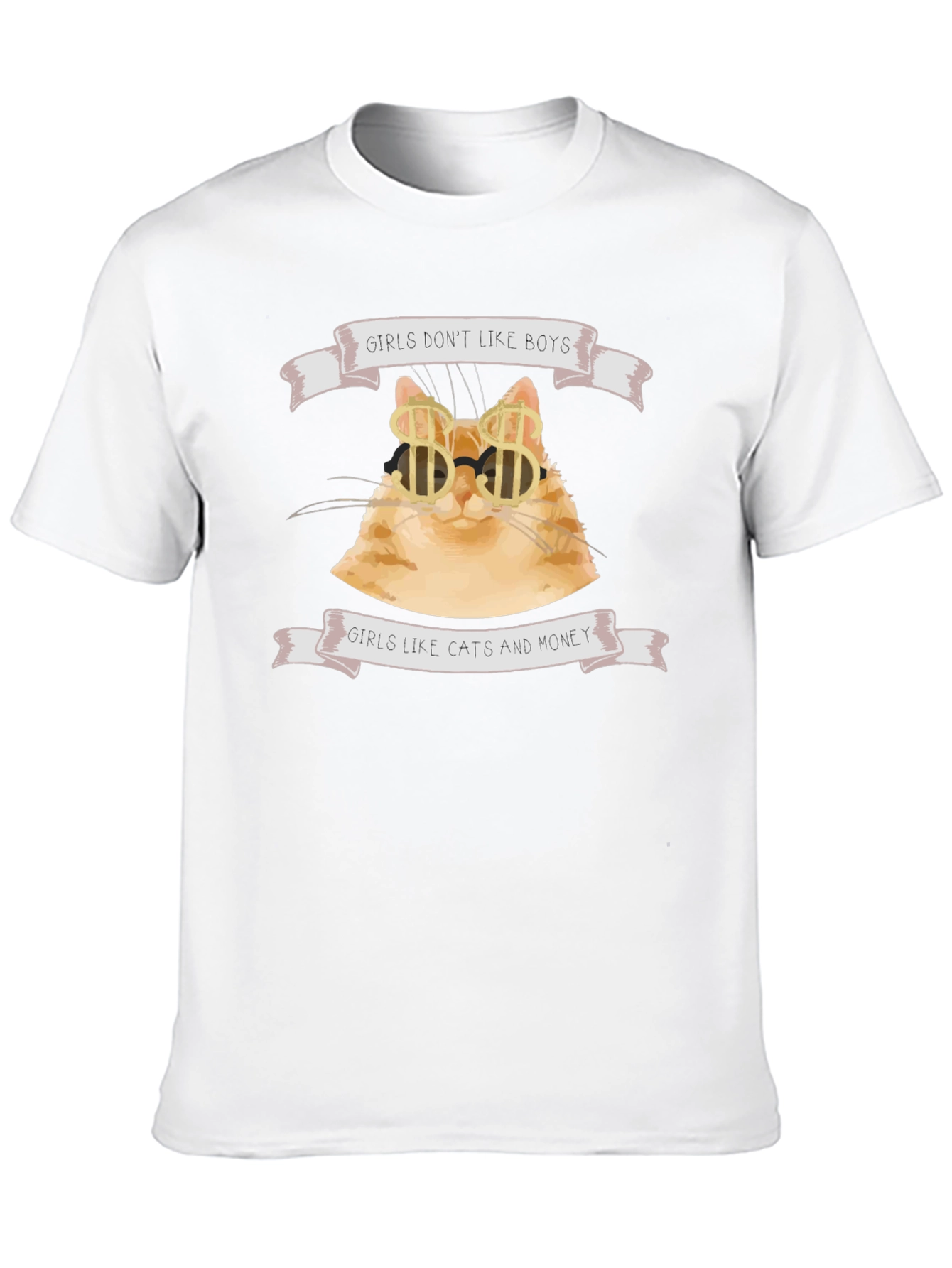Black Girls Like Cats & Money Graphic Tee view 10