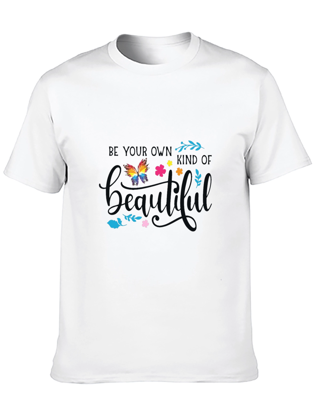 Black Be Your Own Kind of Beautiful Graphic Tee view 10