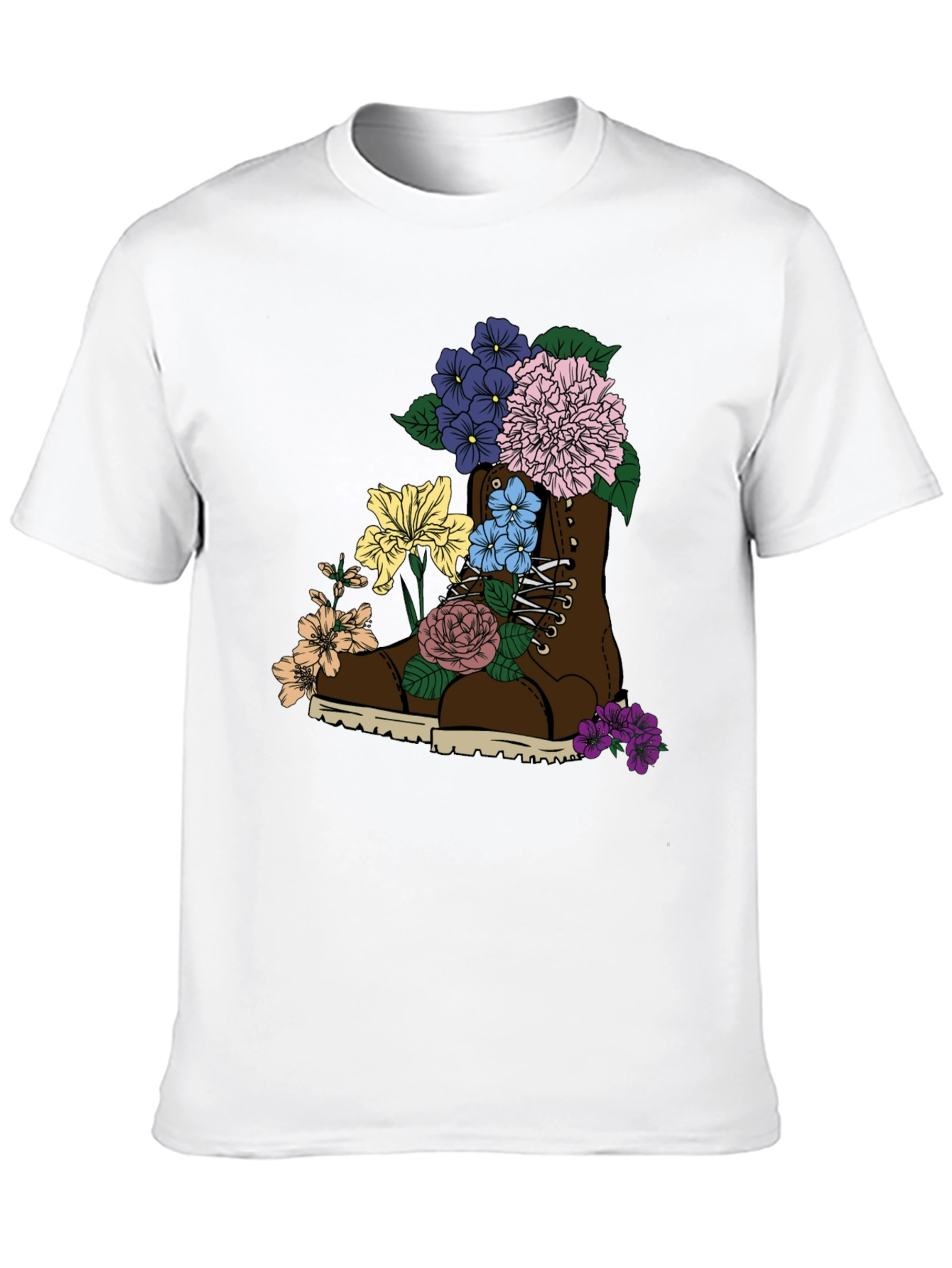 Floral Boot T-Shirt: Unique Graphic Tee - 10