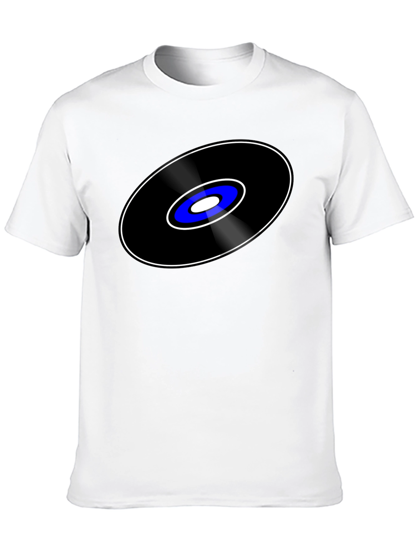 Black Retro Vinyl Record Graphic Tee - Cool Music Lover Shirt view 10