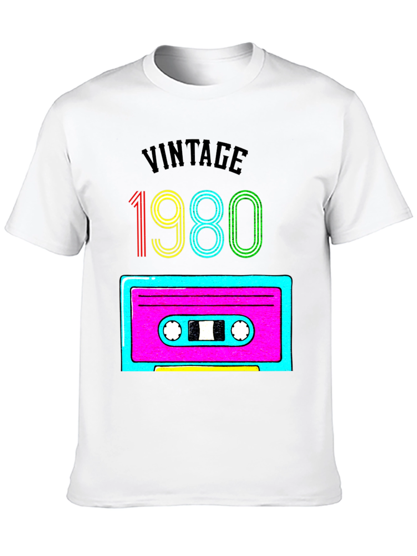 Black Vintage 1980s Cassette Tape Graphic T-Shirt view 10
