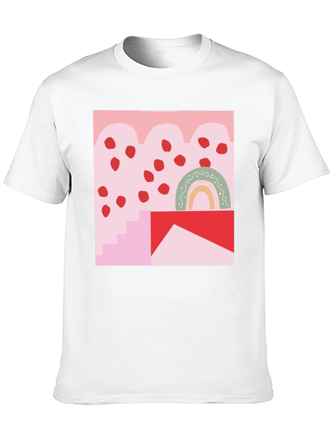 Black Abstract Graphic Print T-Shirt view 10