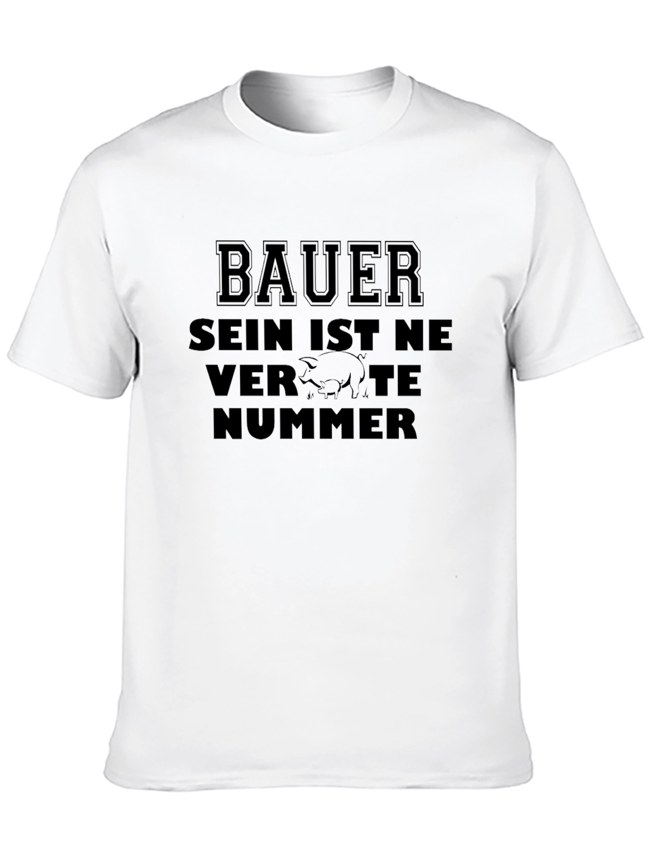 Black Bauer Pig Graphic Tee - Black Casual T-Shirt view 10