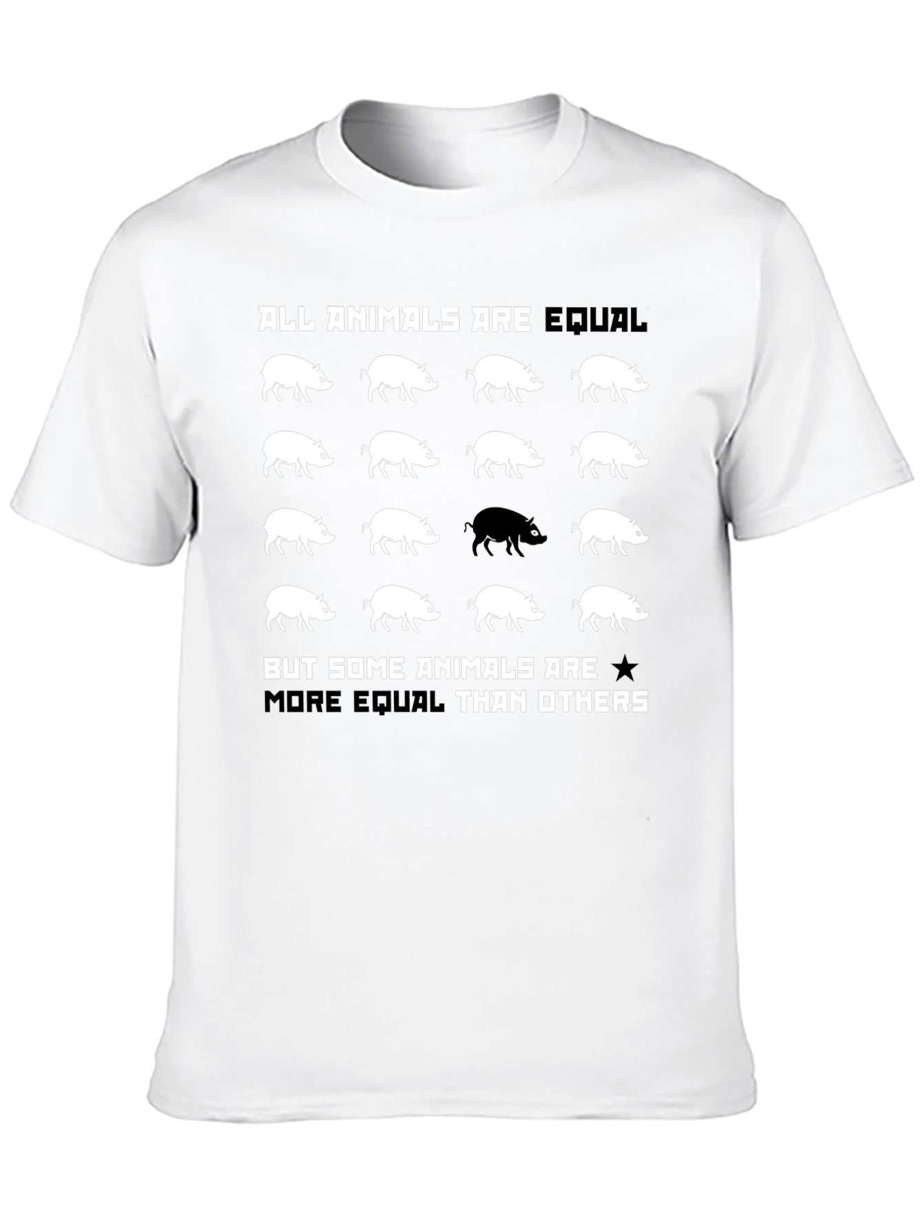 Black All Animals Are Equal Graphic Tee view 10