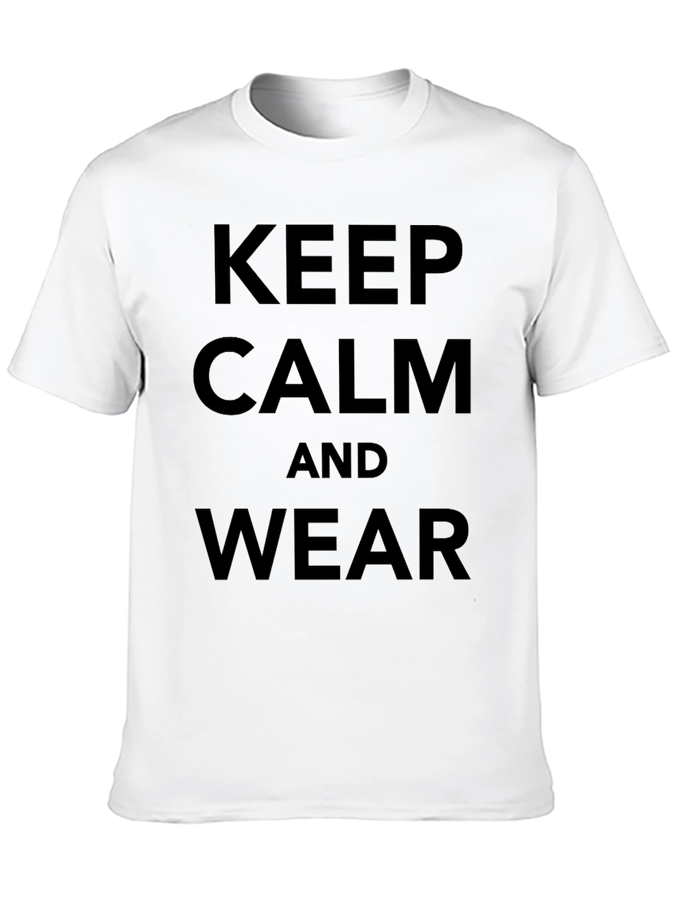 Black Keep Calm and Wear Graphic Tee - Black view 10