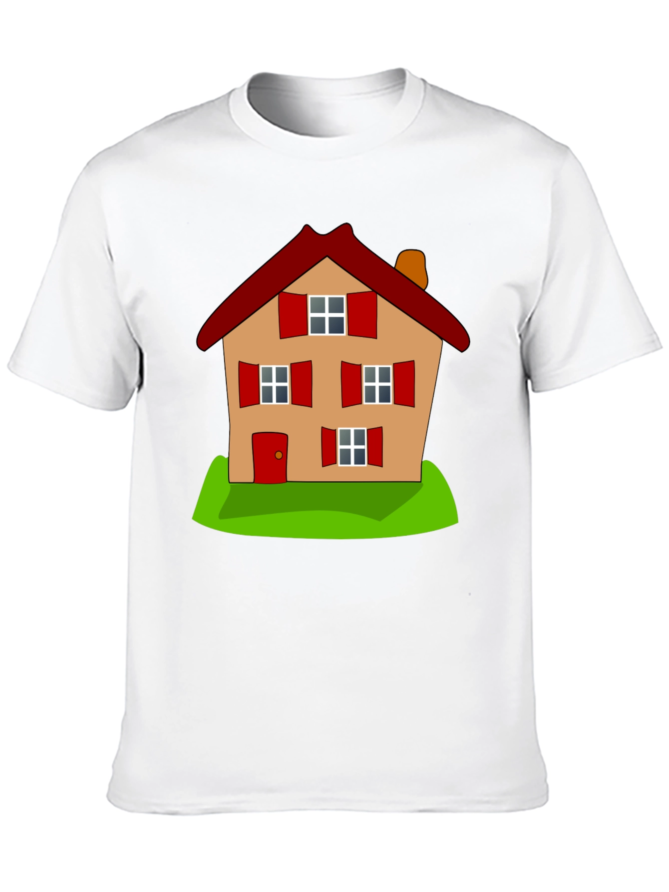 Black Cartoon House Graphic Tee - Fun, Stylish Comfort view 10