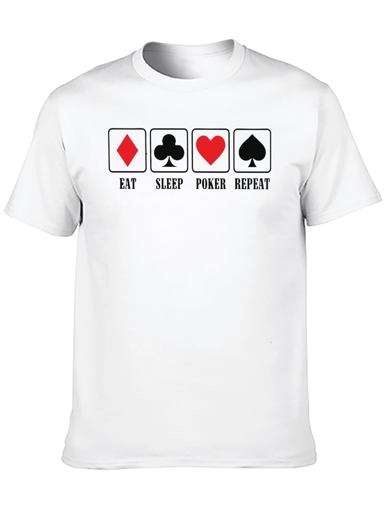Black Eat Sleep Poker Repeat T-Shirt view 10