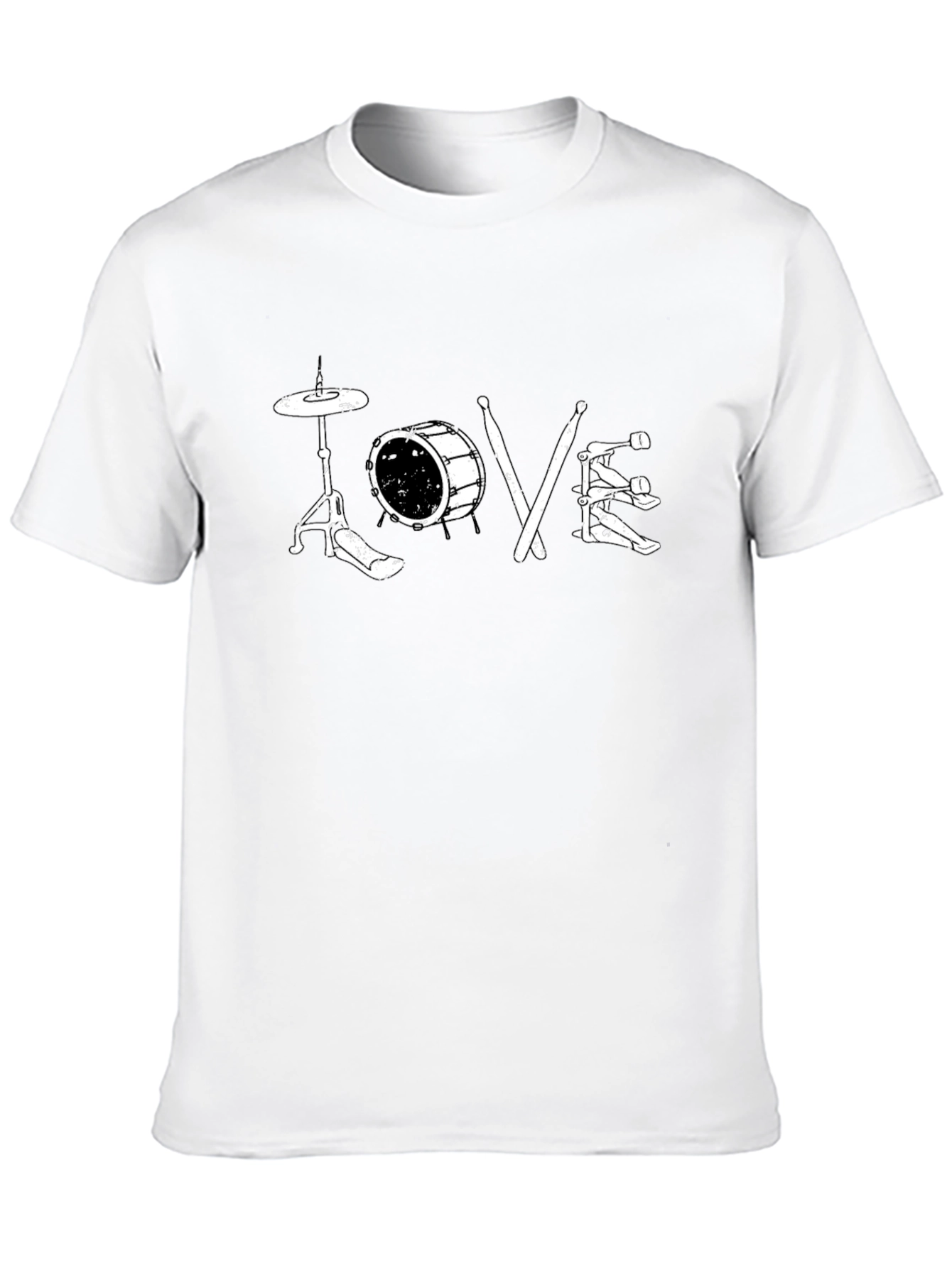 Black Drummer LOVE Graphic T-Shirt view 10