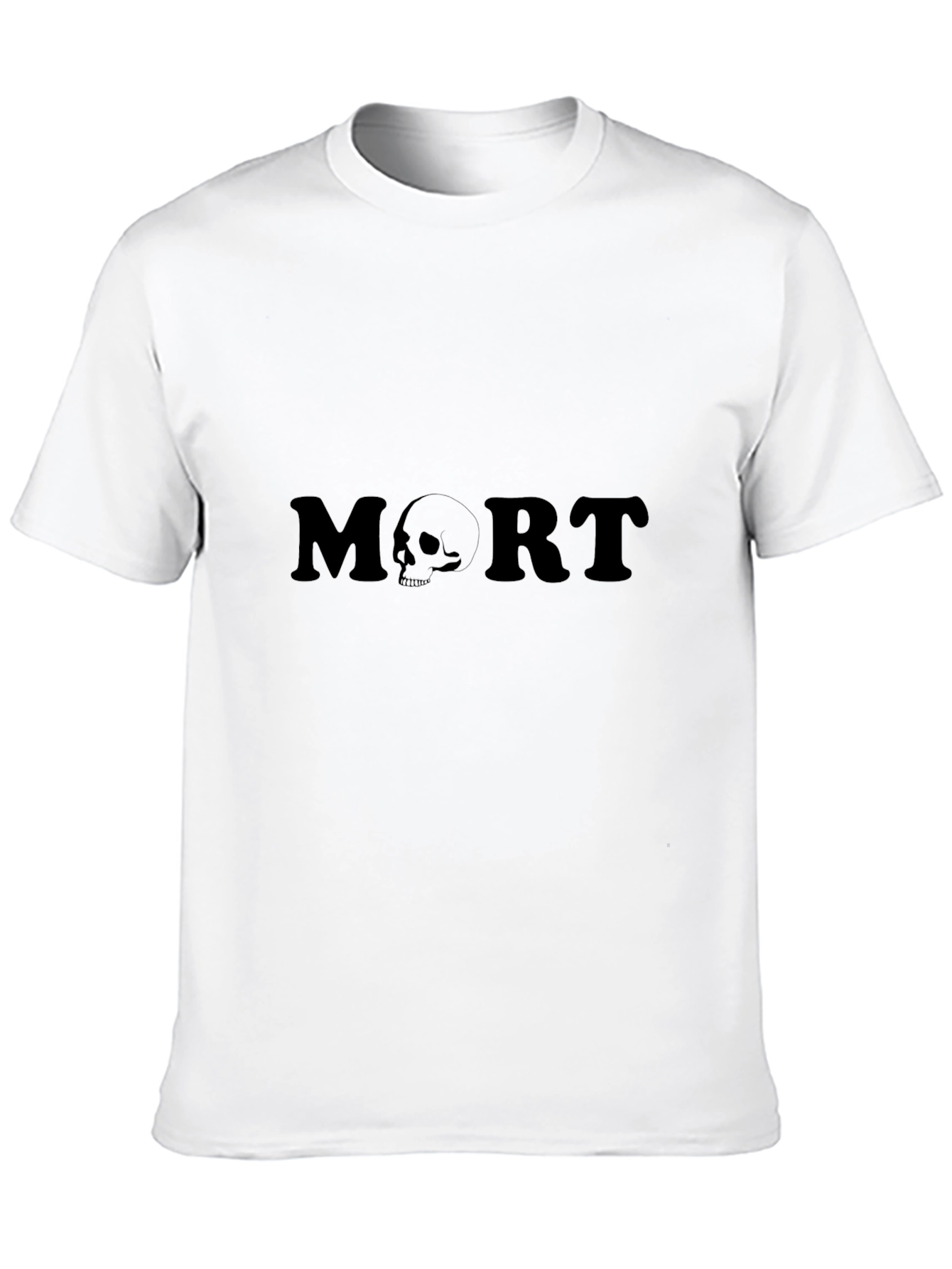 Black Men's Black Mort Skull Graphic T-Shirt view 10