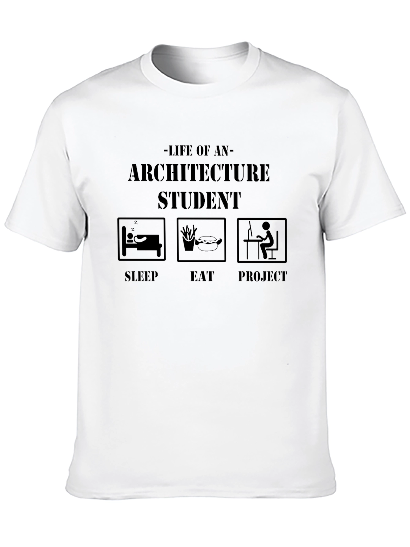 Black Architecture Student Life Funny T-Shirt view 10