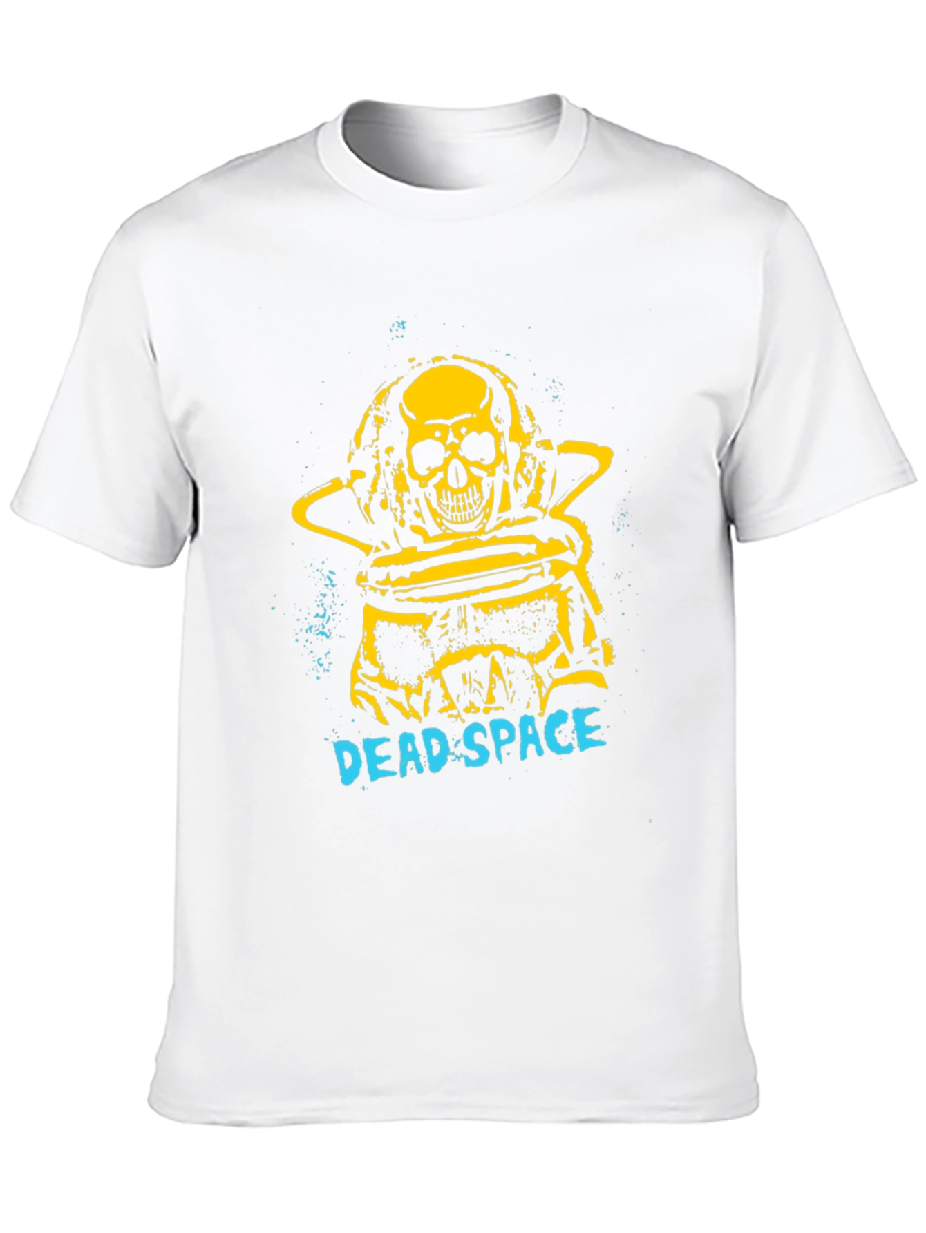Black Dead Space Graphic T-Shirt - Sci-Fi Skull Design view 10