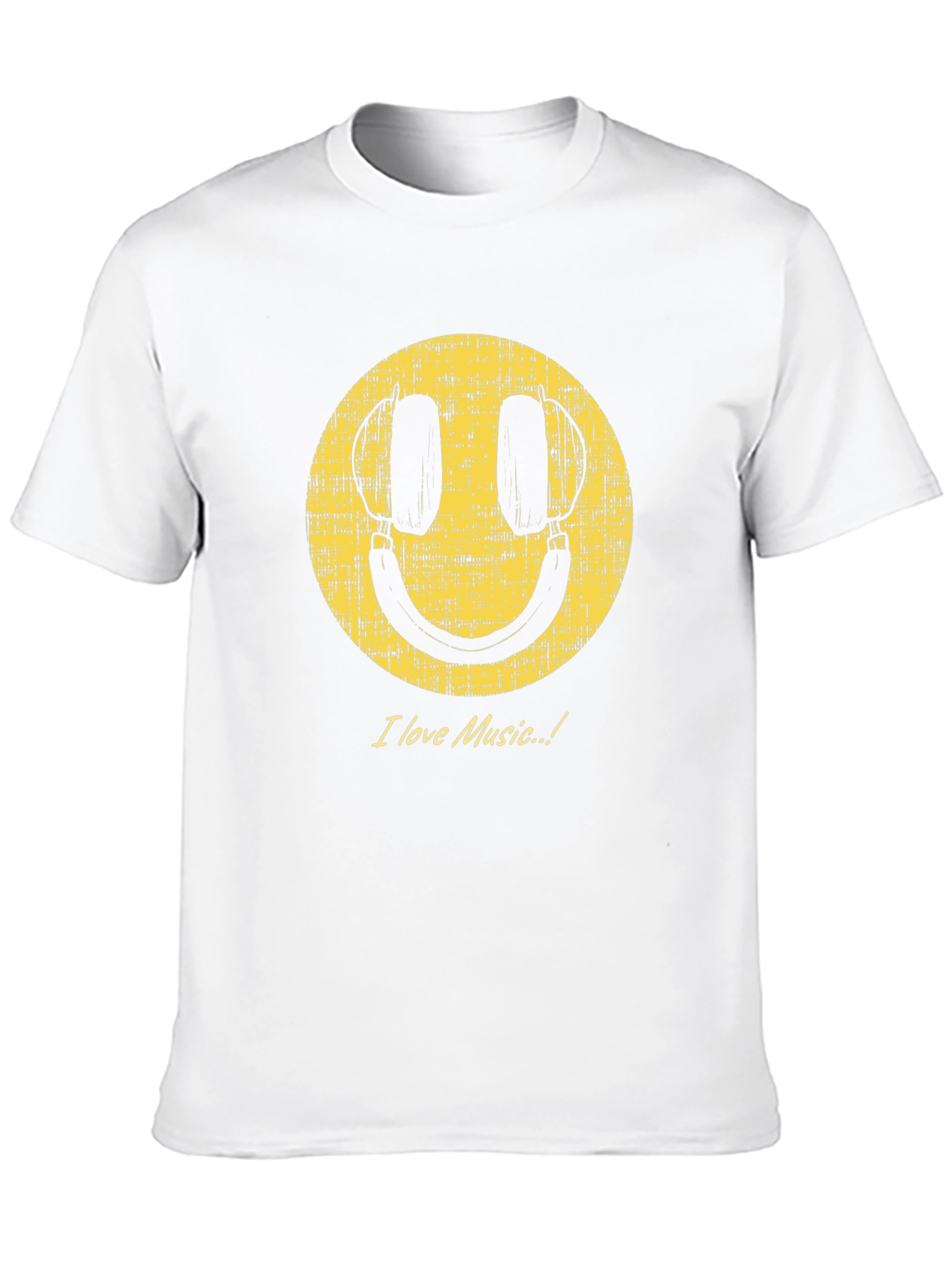 Black I Love Music Smiley Face Graphic Tee view 10