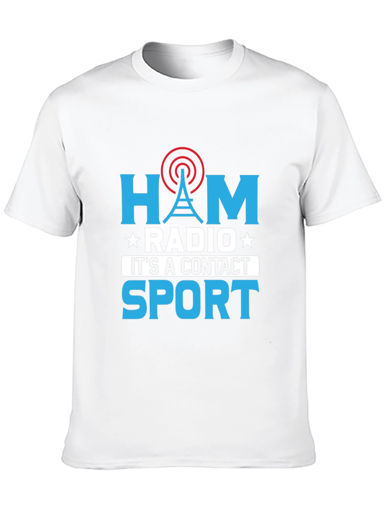 Black Ham Radio Contact Sport Graphic T-Shirt view 10