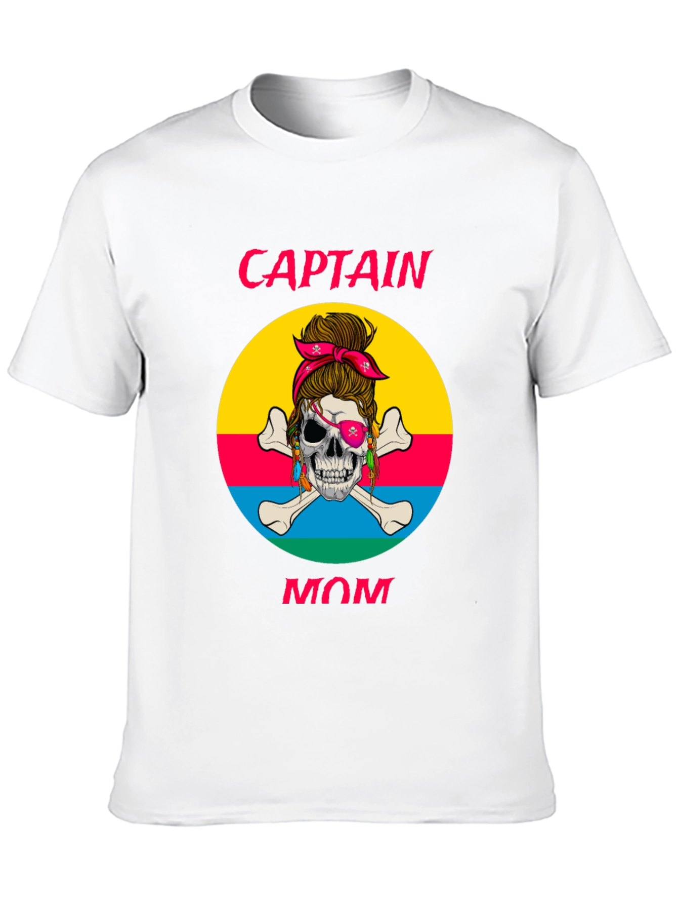 Captain Mom T-Shirt - Skull Pirate Design - 10