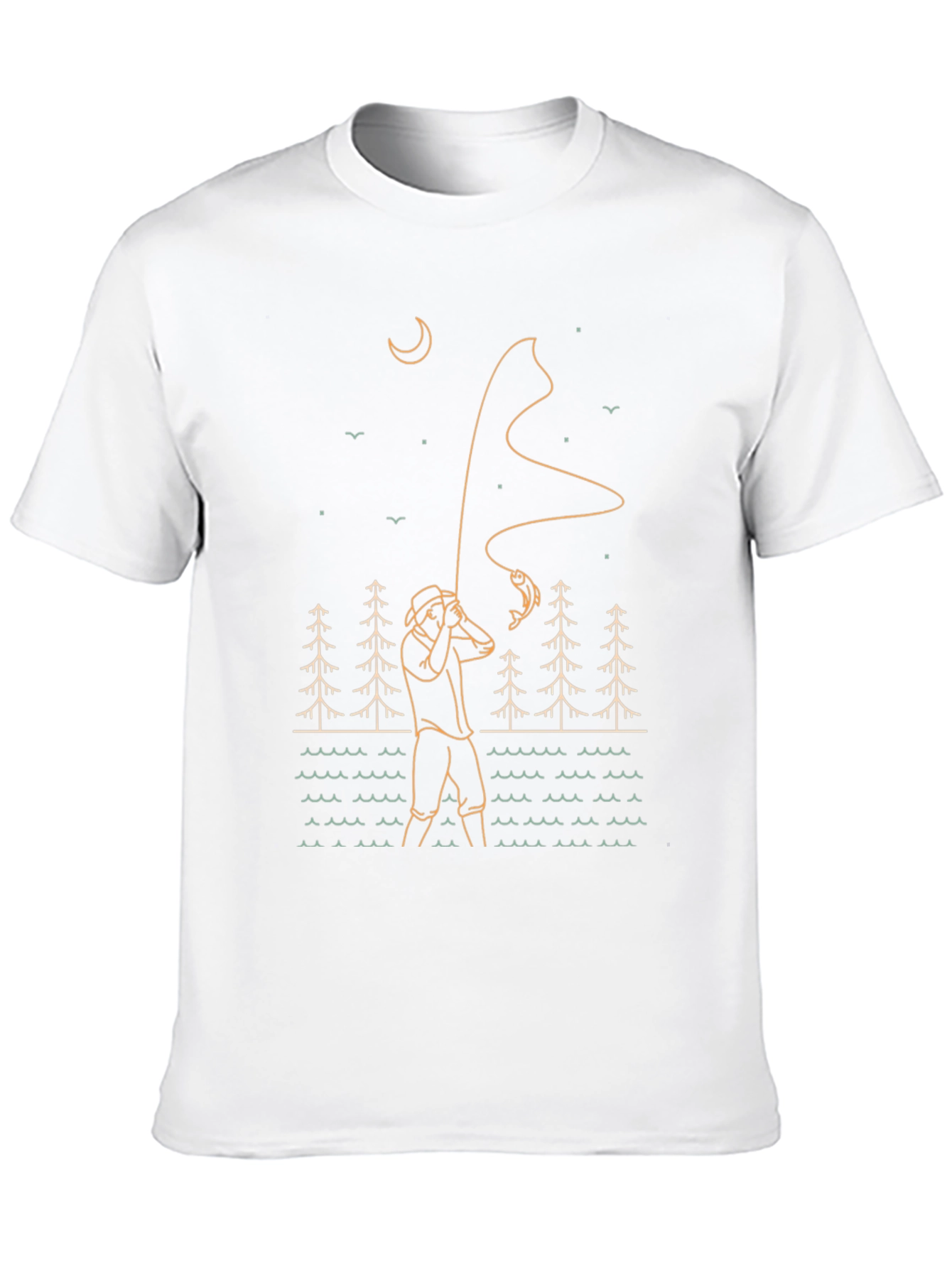 Black Fisherman Graphic Tee - Outdoor Adventure Style view 10