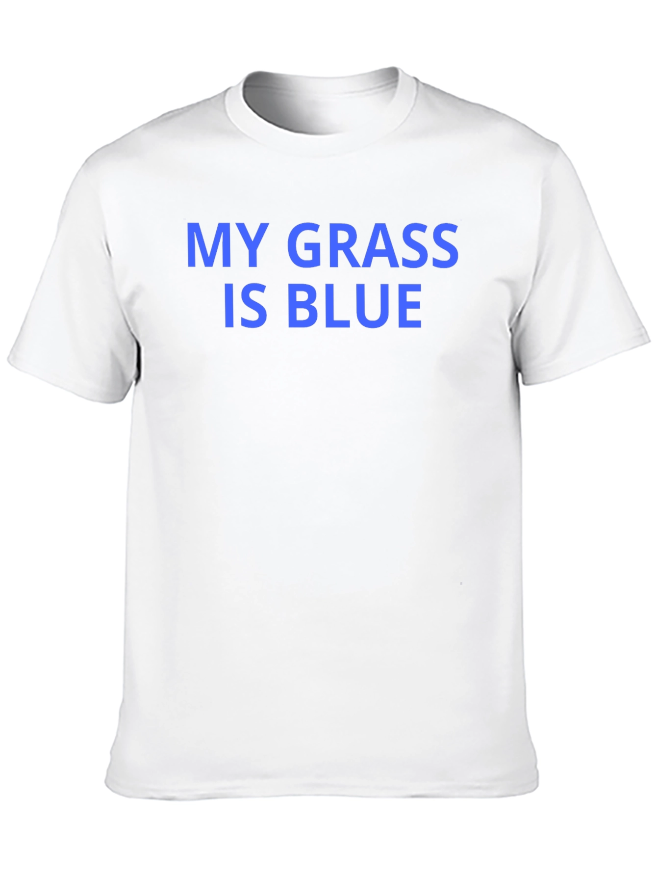 Black My Grass is Blue Graphic T-Shirt view 10