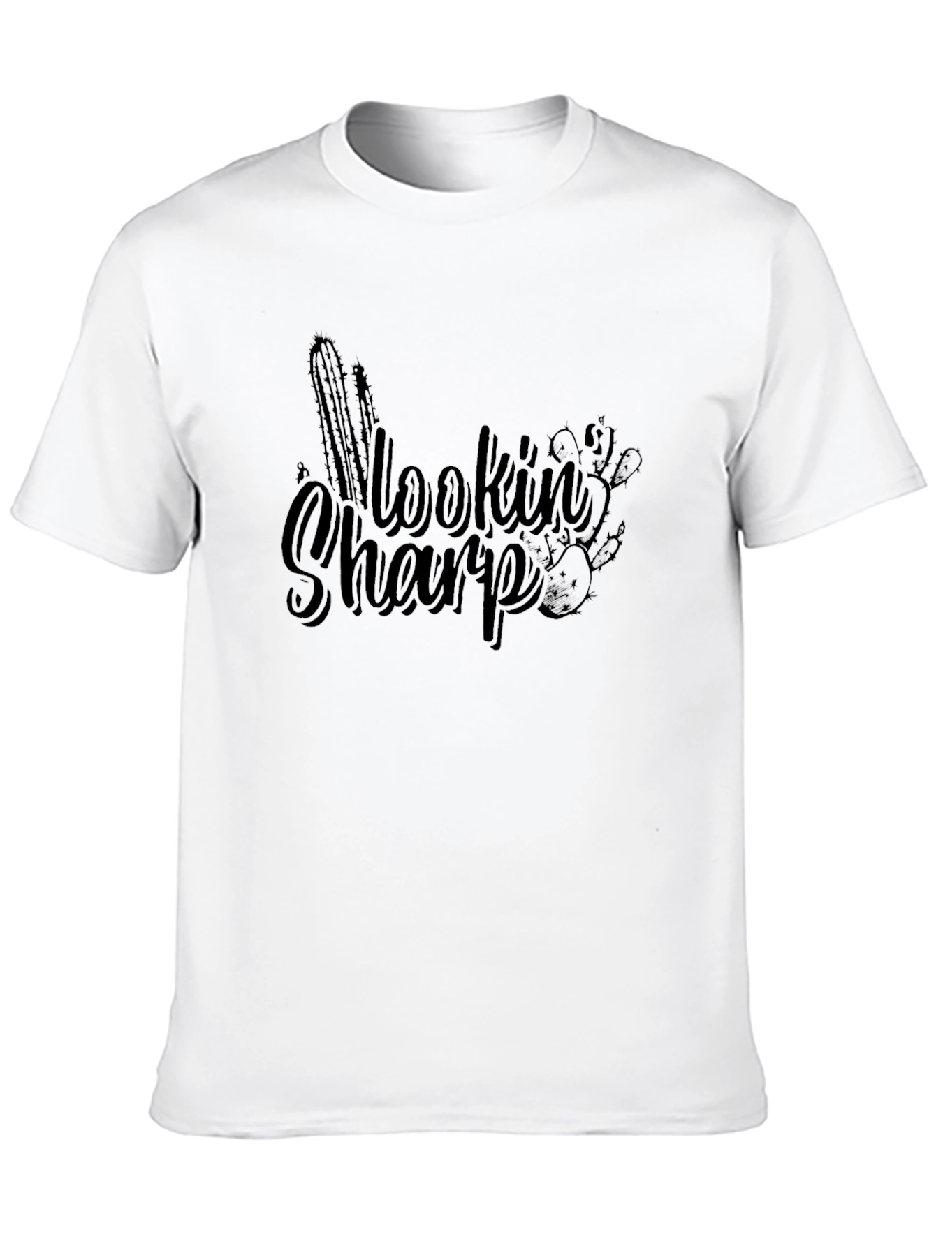 Black Lookin' Sharp Graphic Tee - Black Cotton T-Shirt view 10