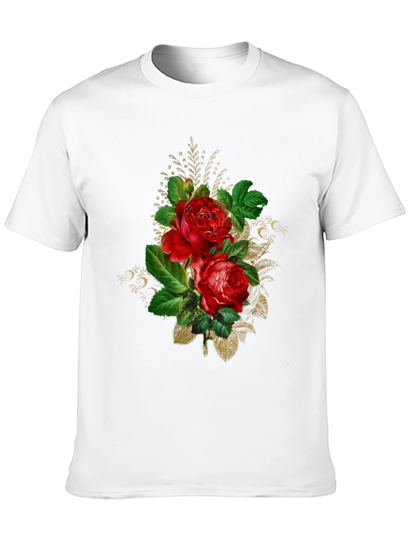 Black Floral Rose Graphic Tee - Black view 10