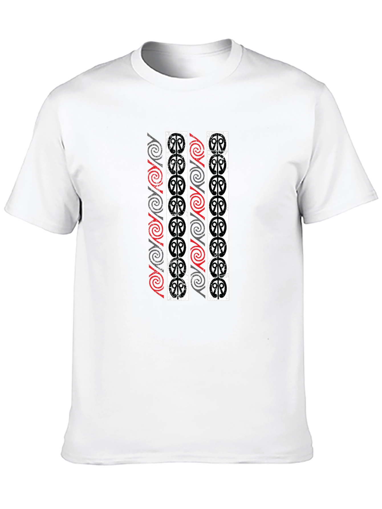 Black Tribal Pattern Black T-Shirt view 10