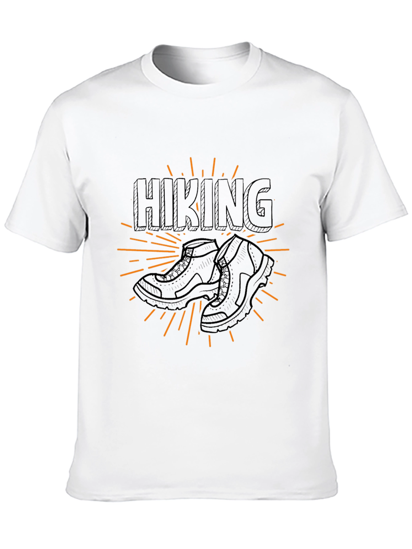 Hiking Boots Graphic Tee - Black Cotton T-Shirt - 10