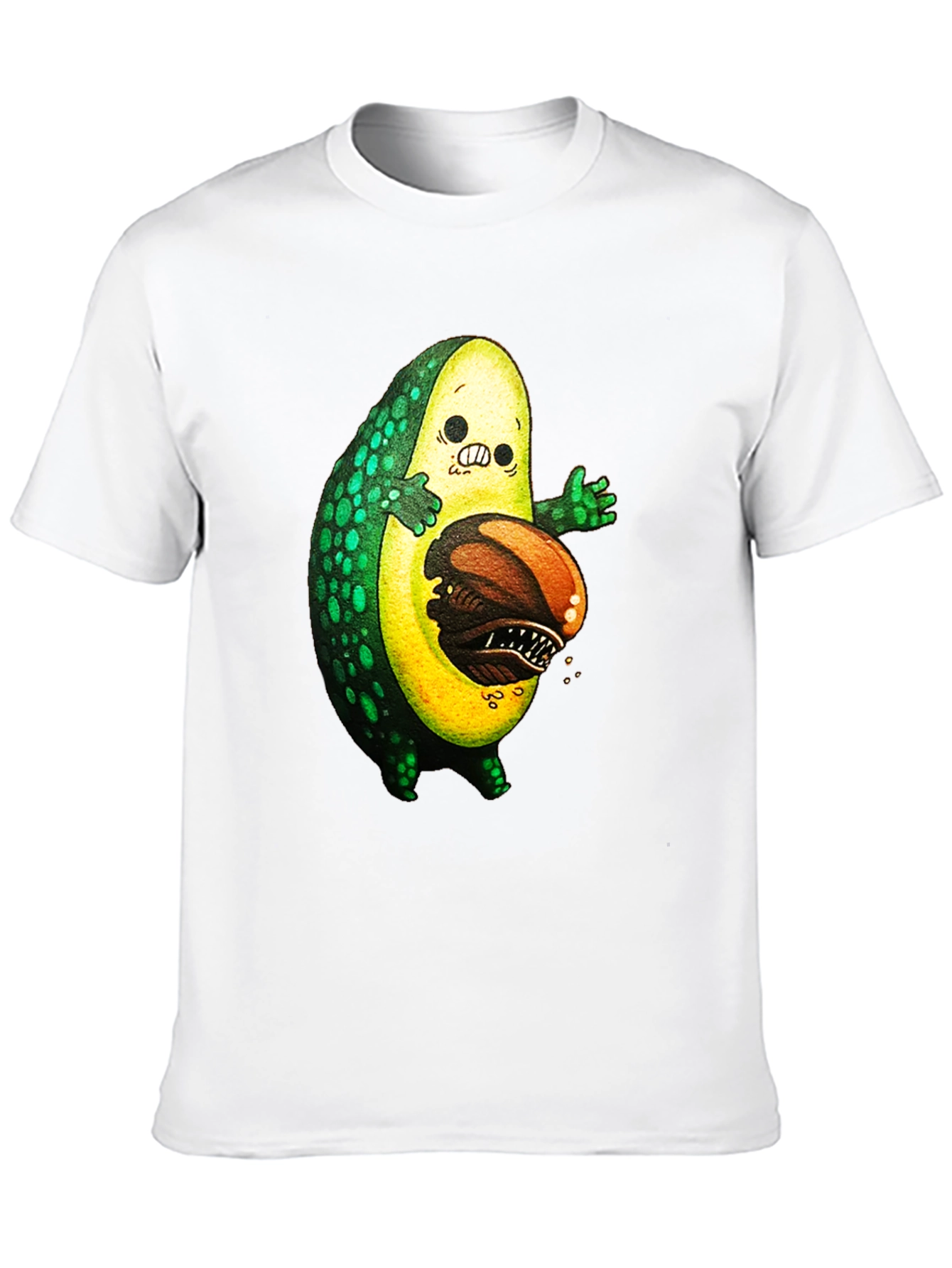 Black Avocado Monster Graphic T-Shirt - Unique Design view 10