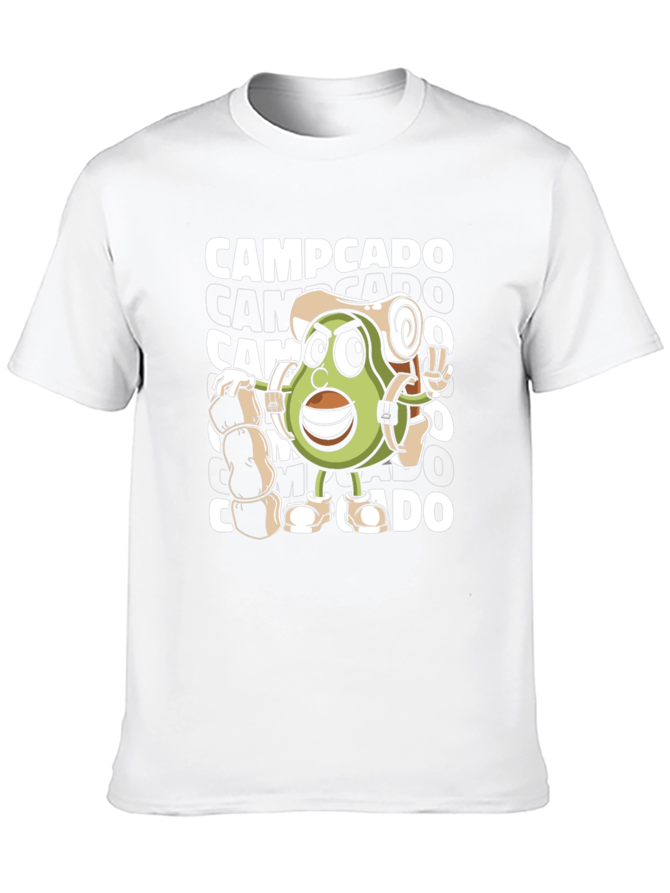 Black Campcado Graphic T-Shirt - Avocado Camping Adventure view 10