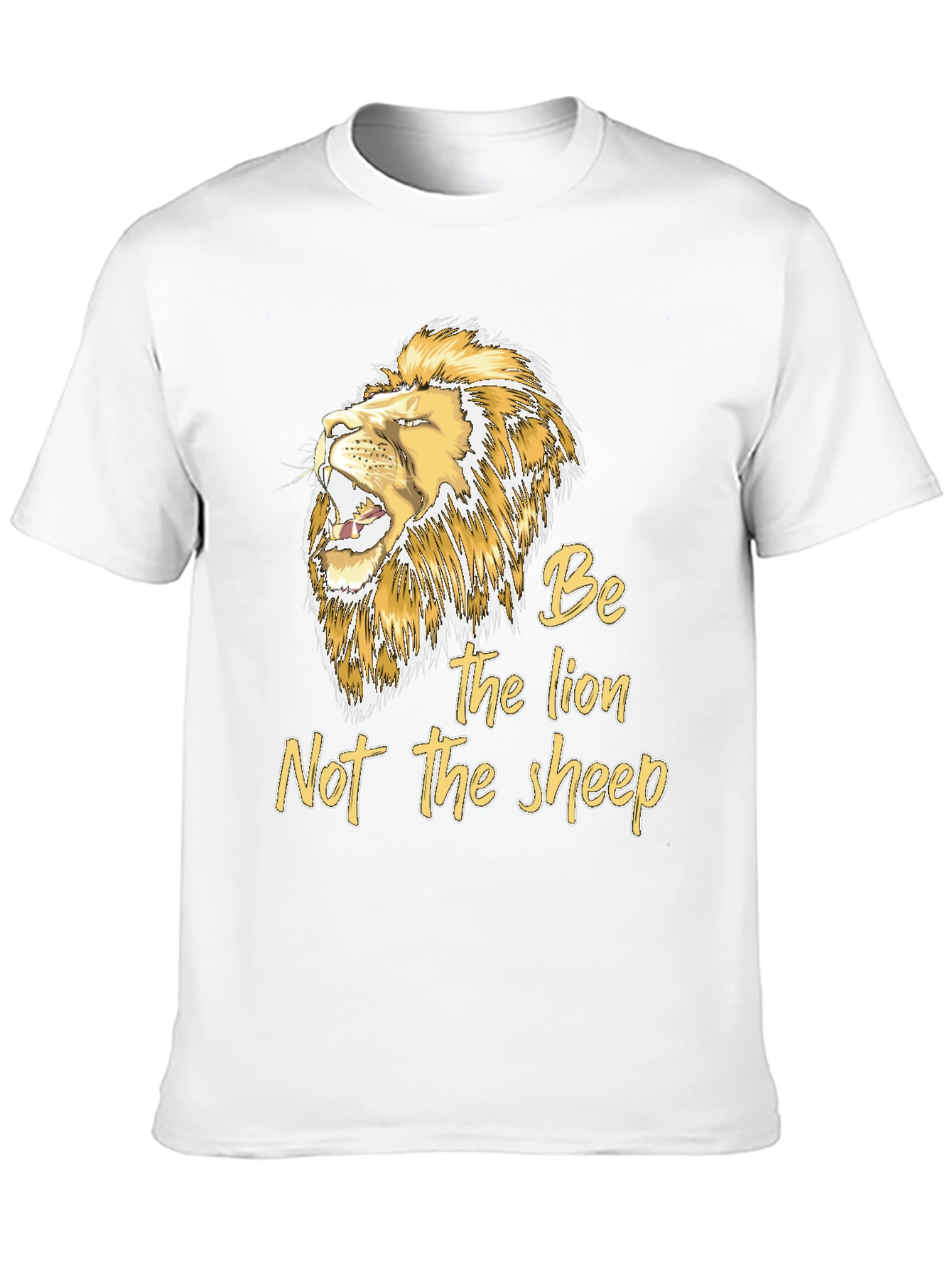 Black Be The Lion T-Shirt - Motivational Graphic Tee view 10