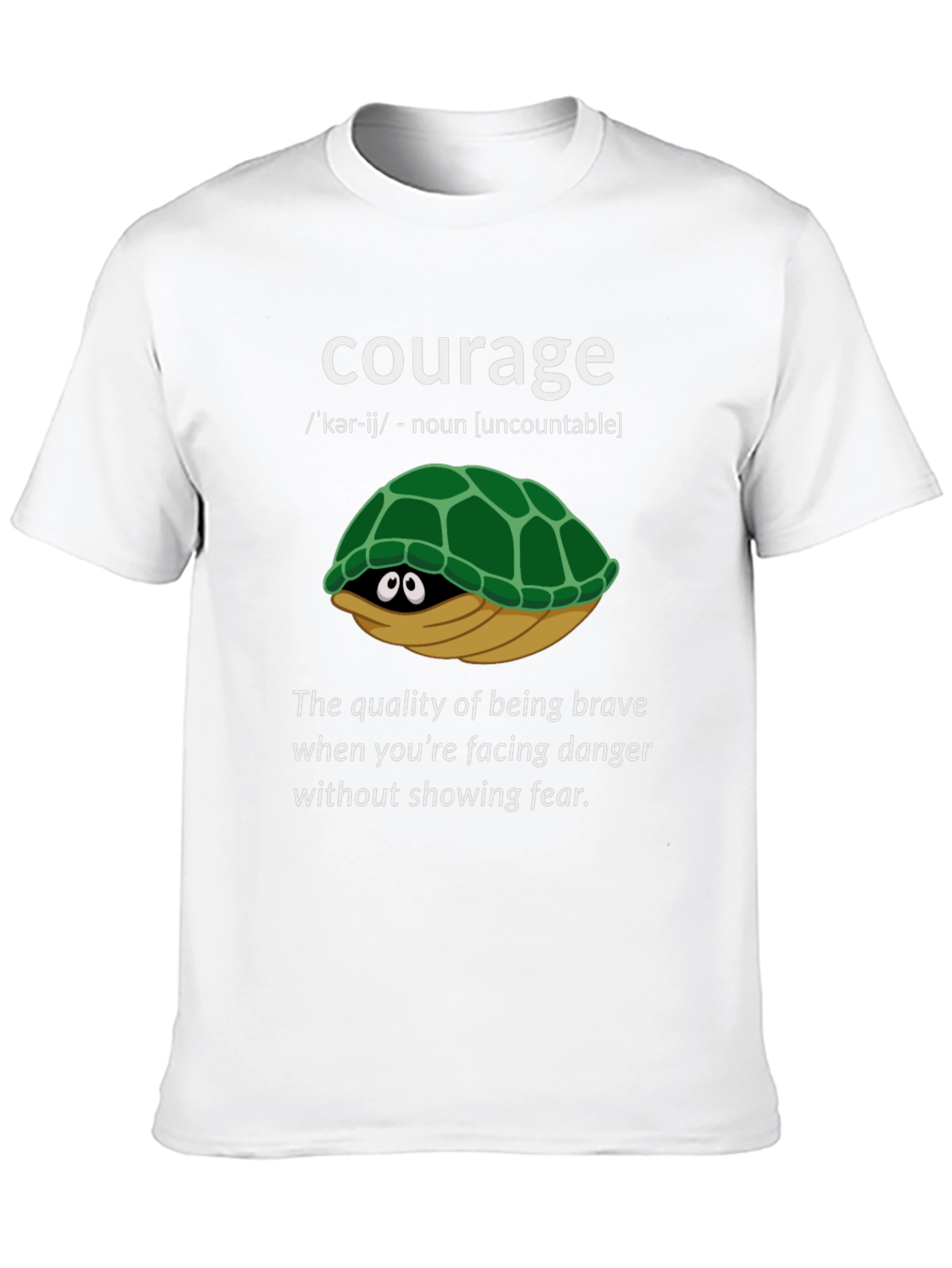 Black Courage Turtle Graphic T-Shirt - Definition Tee view 10