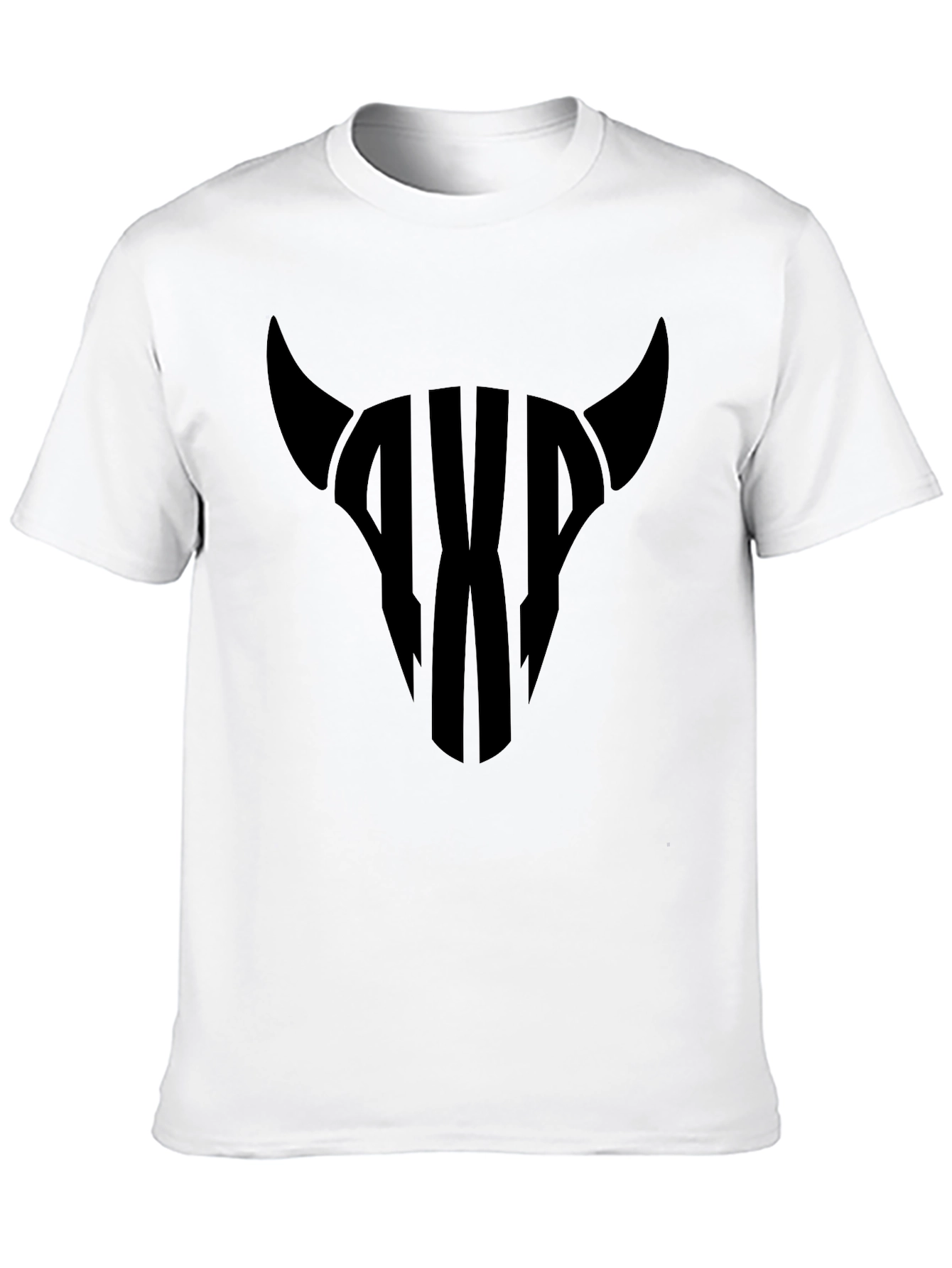Black Bull Skull Graphic Tee - Men's Black T-Shirt view 10