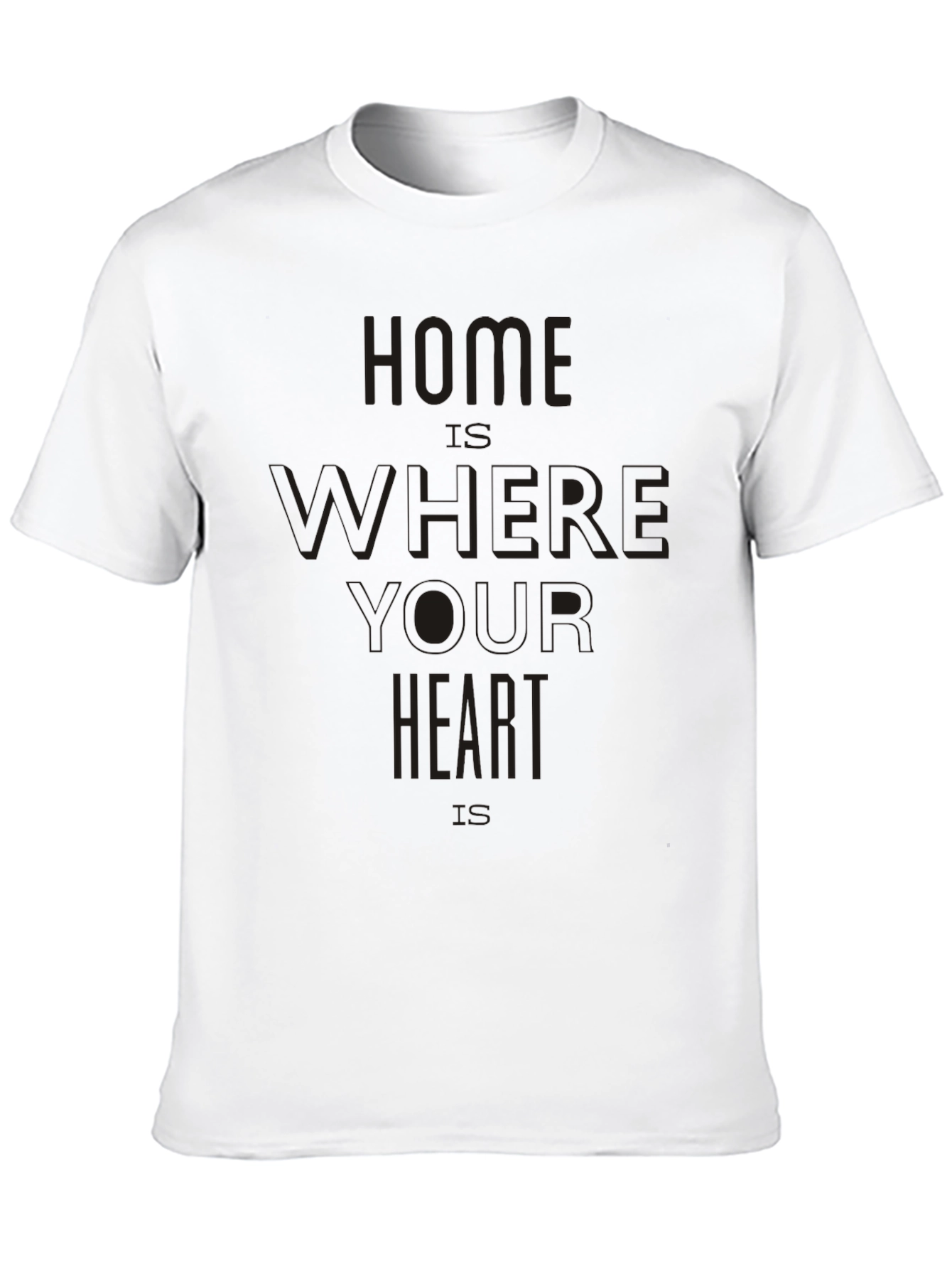 Black Home Is Where Your Heart Is Black T-Shirt view 10