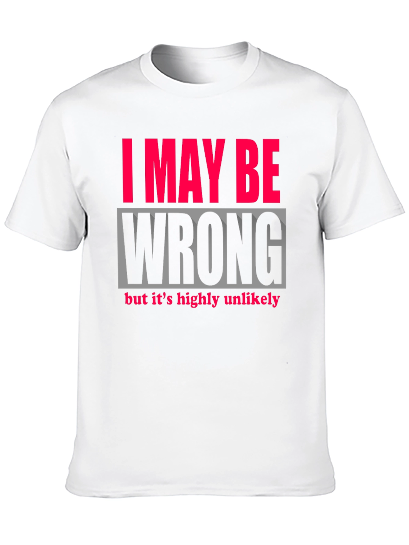Black Humorous "I May Be Wrong" Graphic Tee view 10