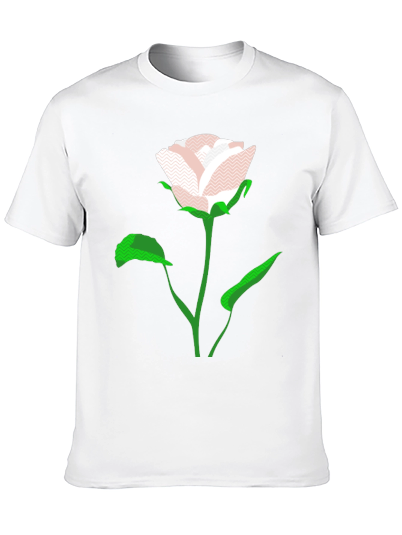 Black Modern Rose Graphic Black T-Shirt view 10
