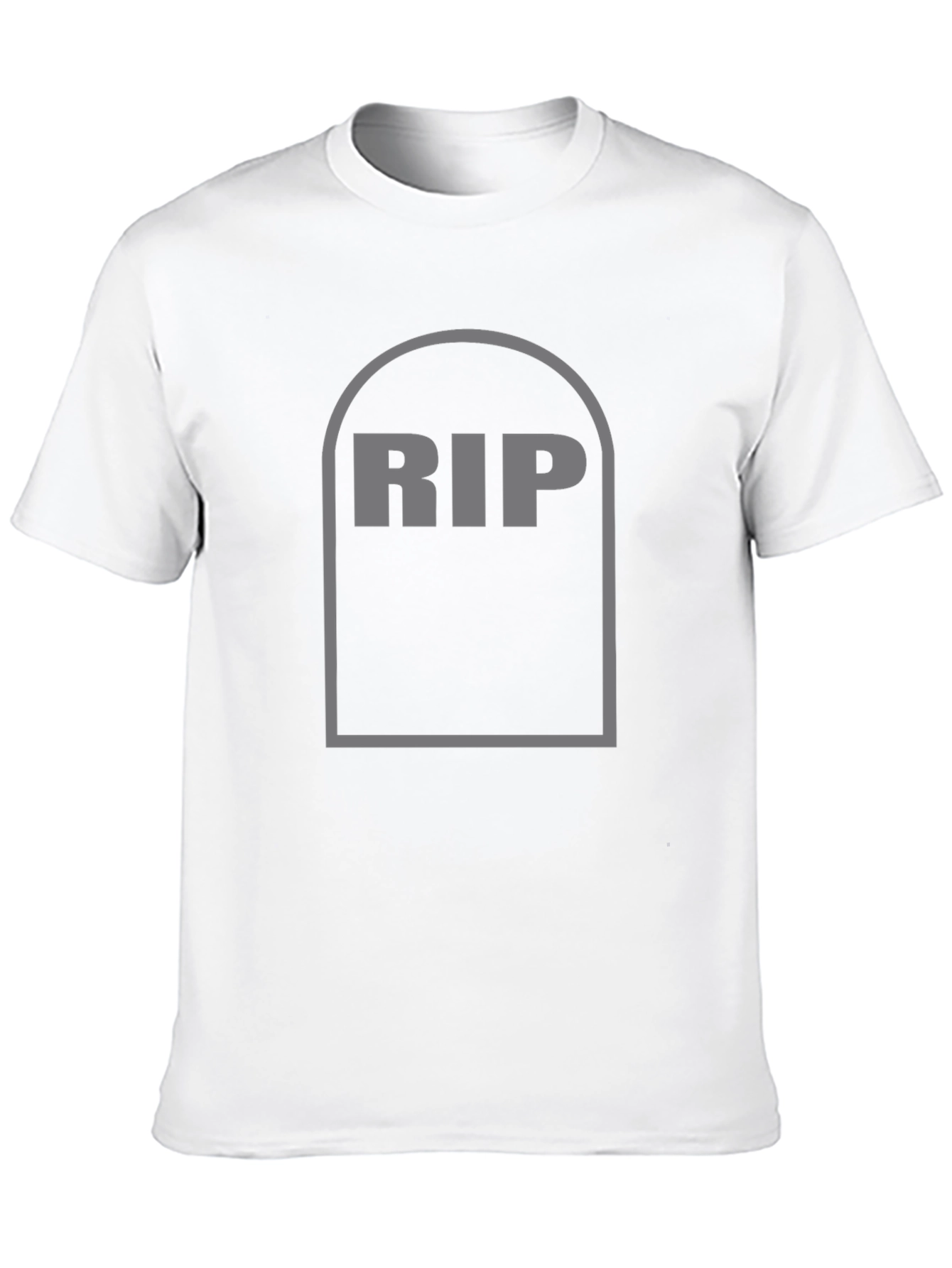 Black RIP Tombstone Graphic T-Shirt - Black Cotton Tee view 10