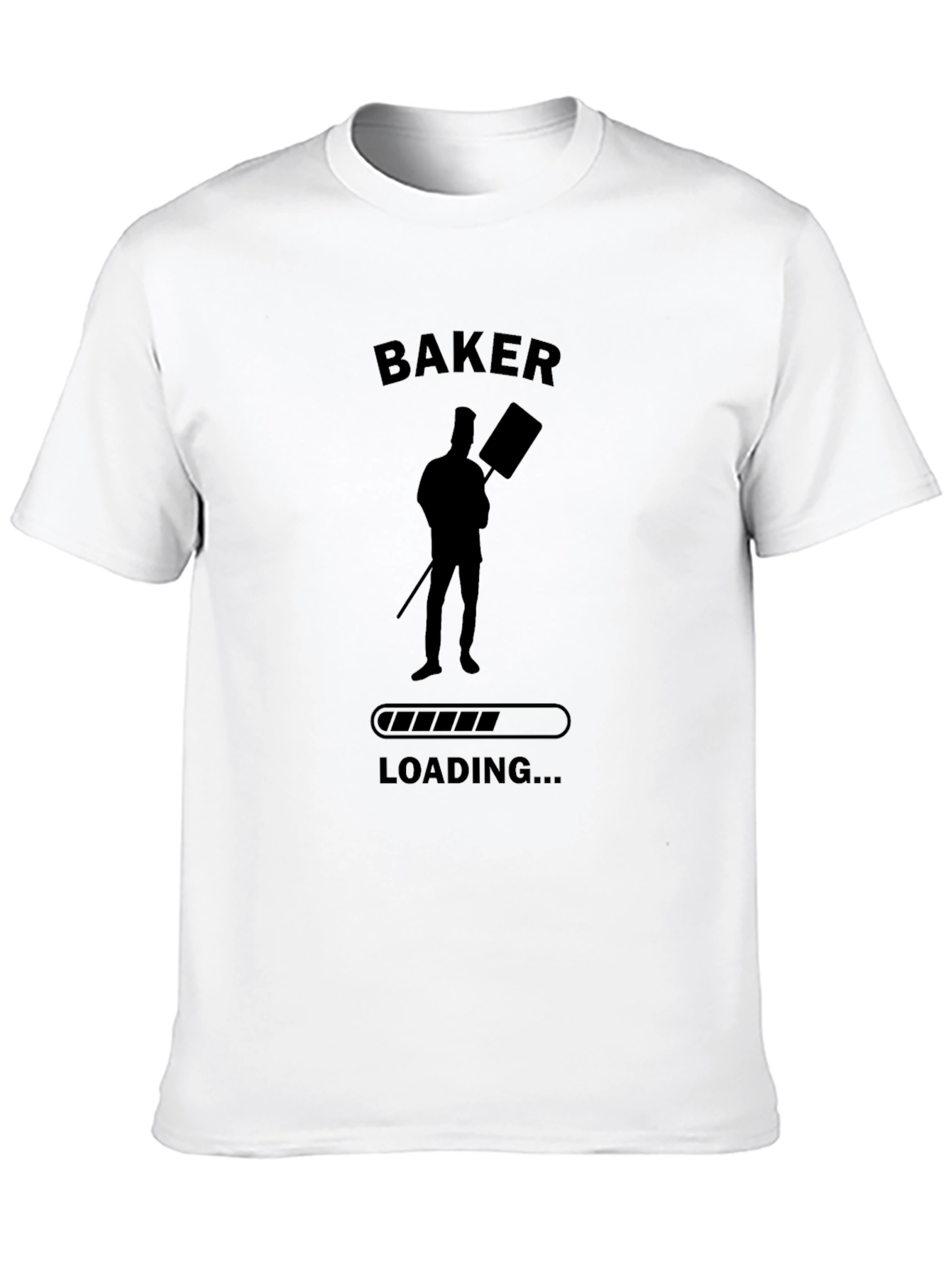 Black Baker Loading T-Shirt - Funny Baking Tee view 10